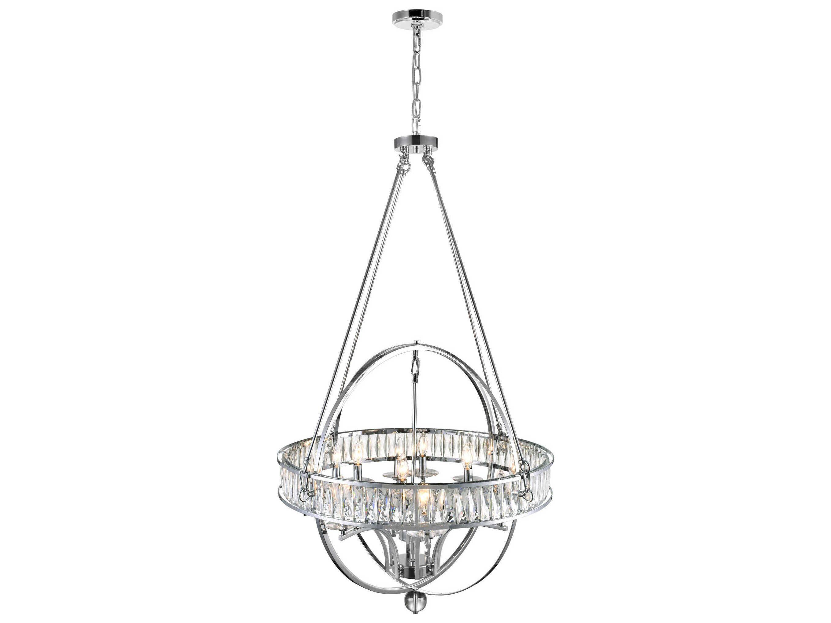 CWI Lighting Arkansas 12-Light Chrome Traditional Globe Chandelier