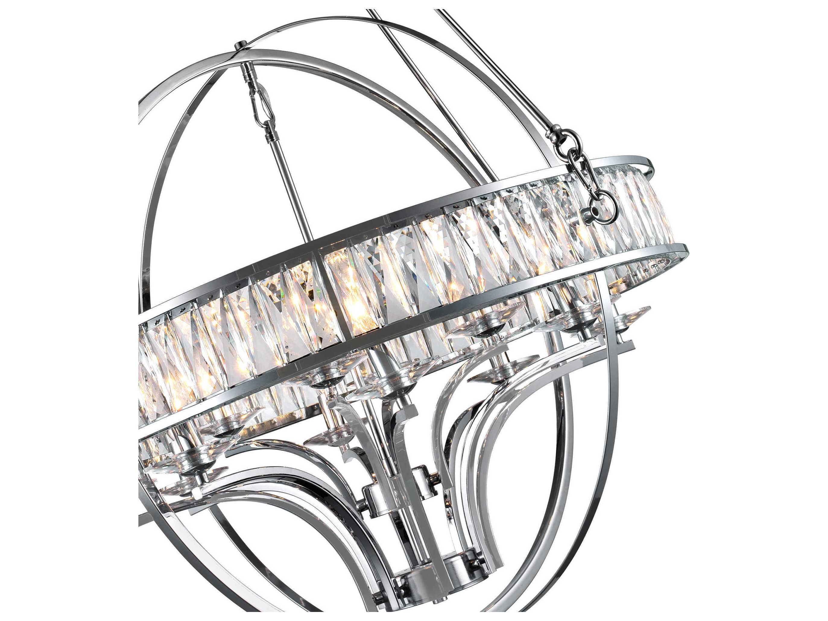 CWI Lighting Arkansas 12-Light Chrome Traditional Globe Chandelier