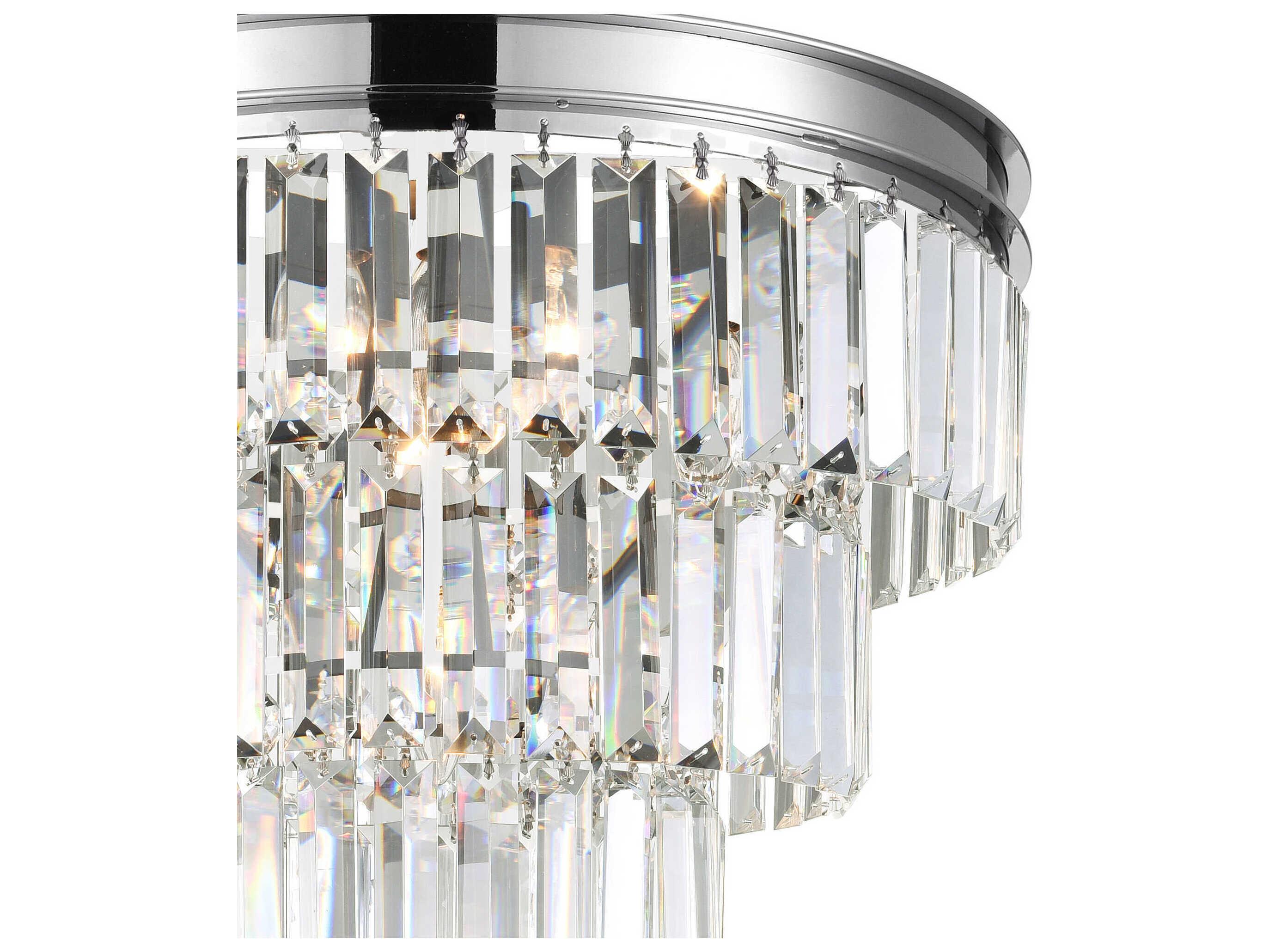 CWI Lighting Weiss 5-Light Chrome Tiered Chandelier