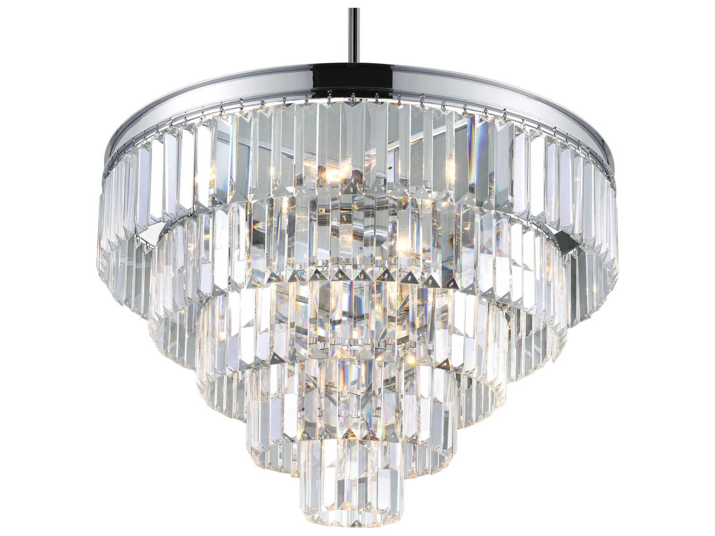 CWI Lighting Weiss 12-Light Chrome Tiered Chandelier