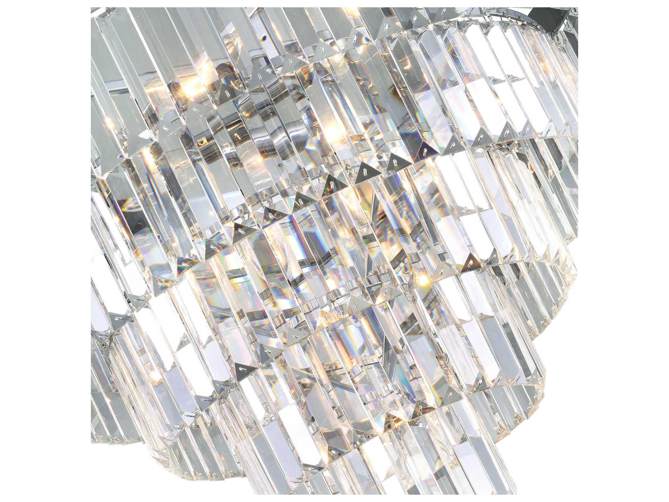 CWI Lighting Weiss 12-Light Chrome Tiered Chandelier