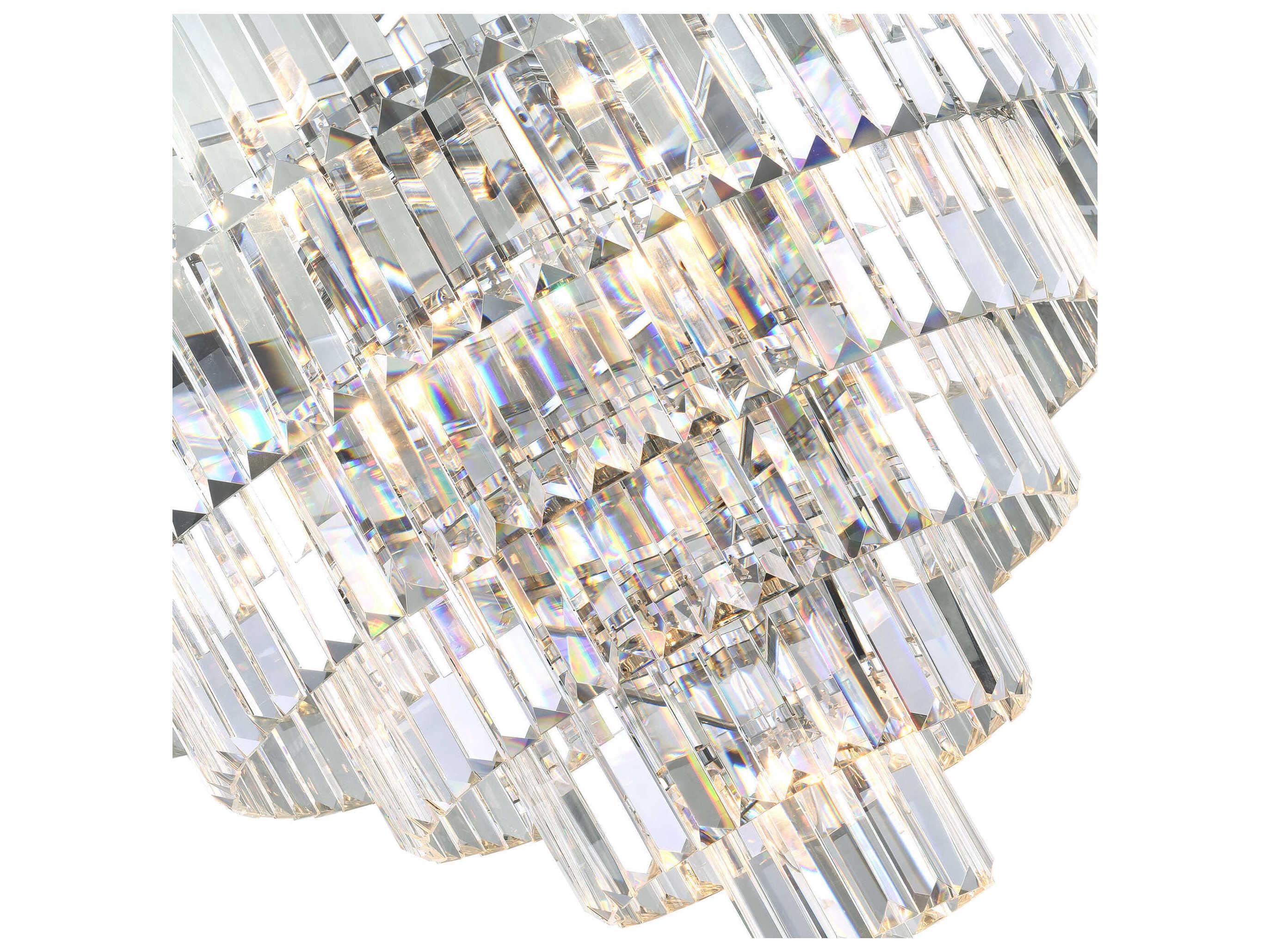 CWI Lighting Weiss 15-Light Chrome Tiered Chandelier