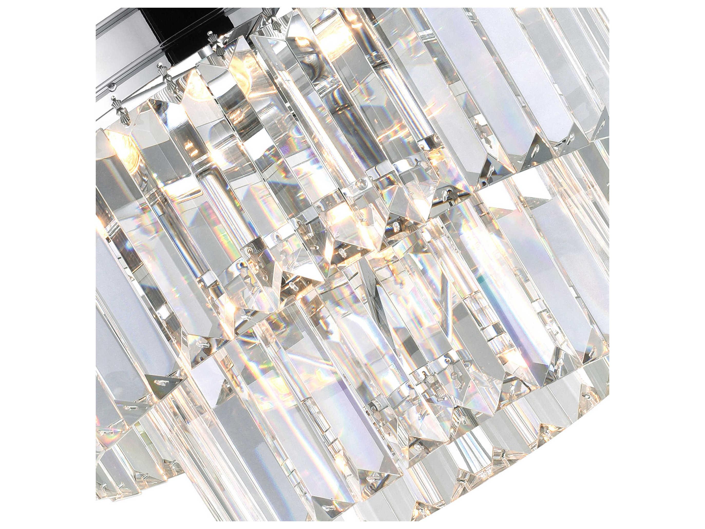CWI Lighting Weiss 4-Light Chrome Tiered Chandelier