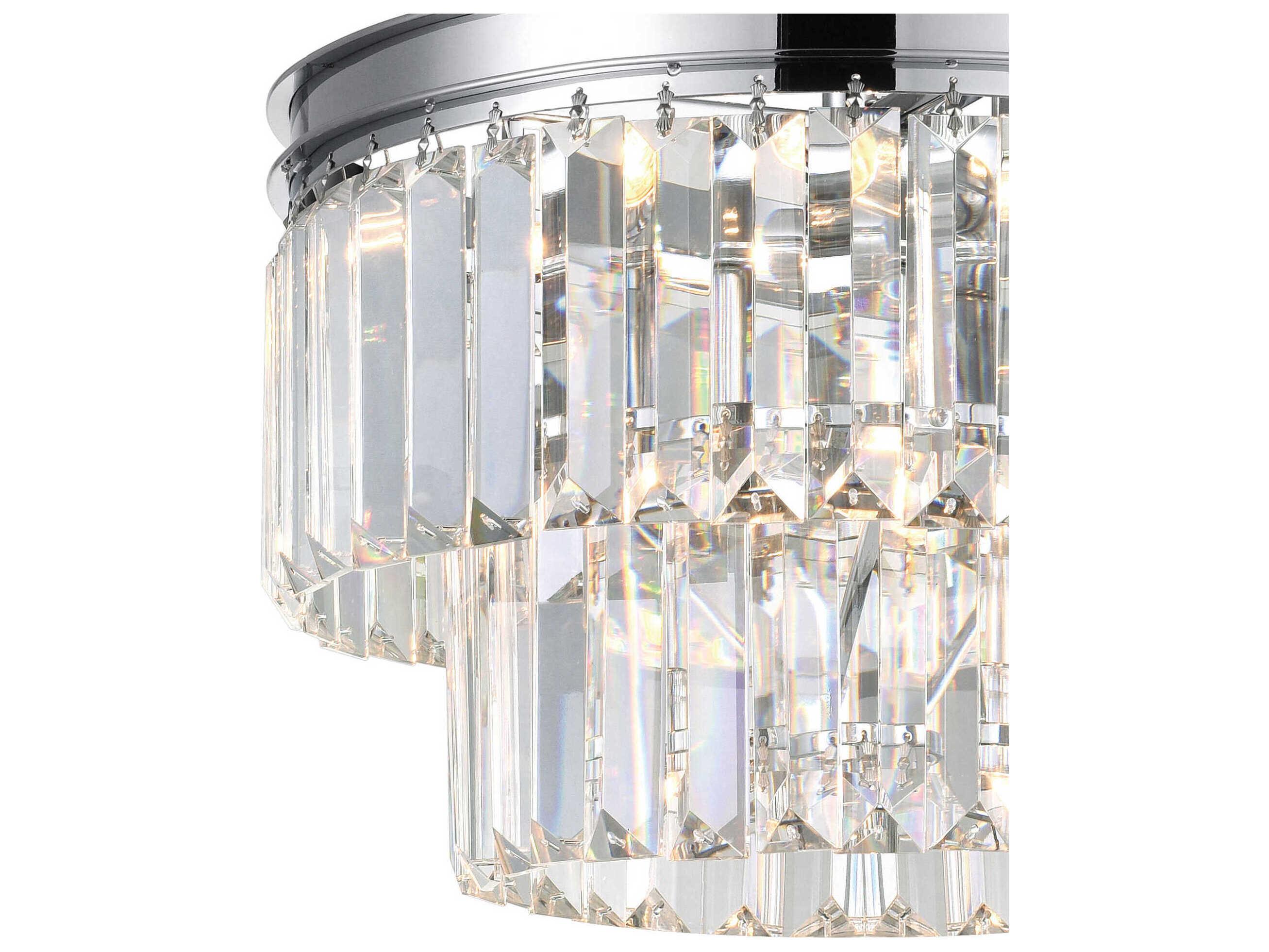 CWI Lighting Weiss 4-Light Chrome Tiered Chandelier