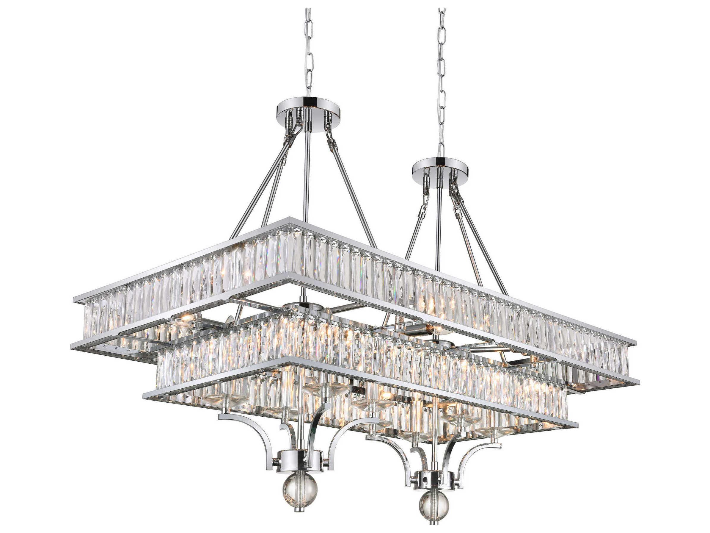 CWI Lighting Shalia 16-Light Chrome Island Pendant
