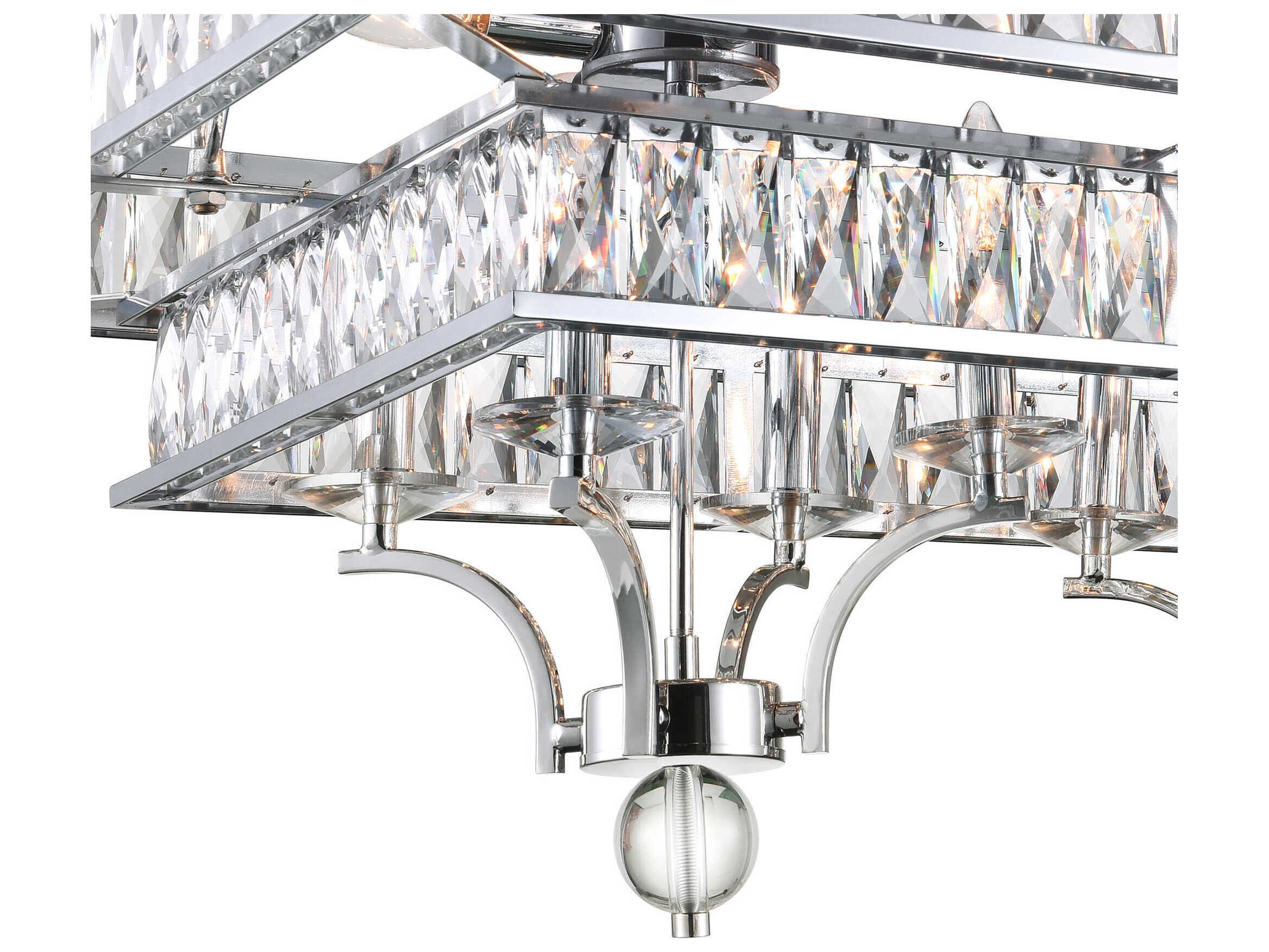 CWI Lighting Shalia 16-Light Chrome Island Pendant