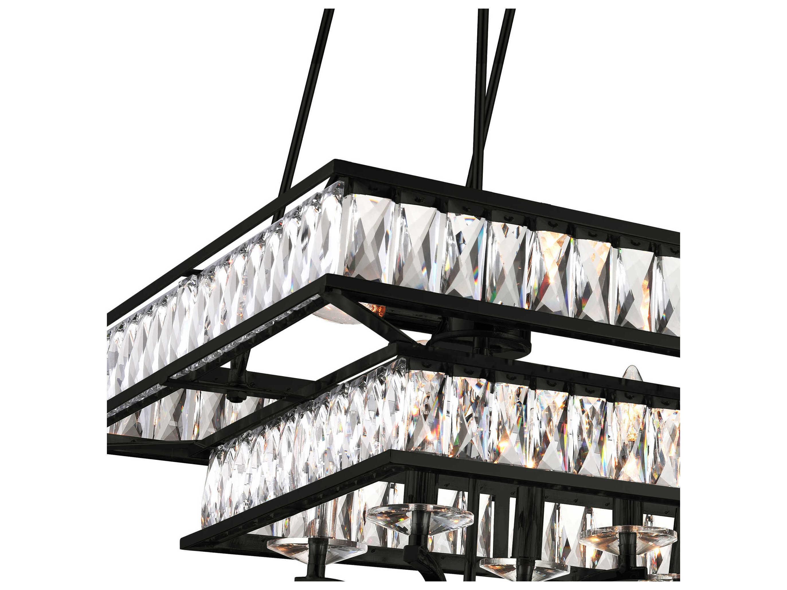 CWI Lighting Shalia 20-Light Black Island Pendant