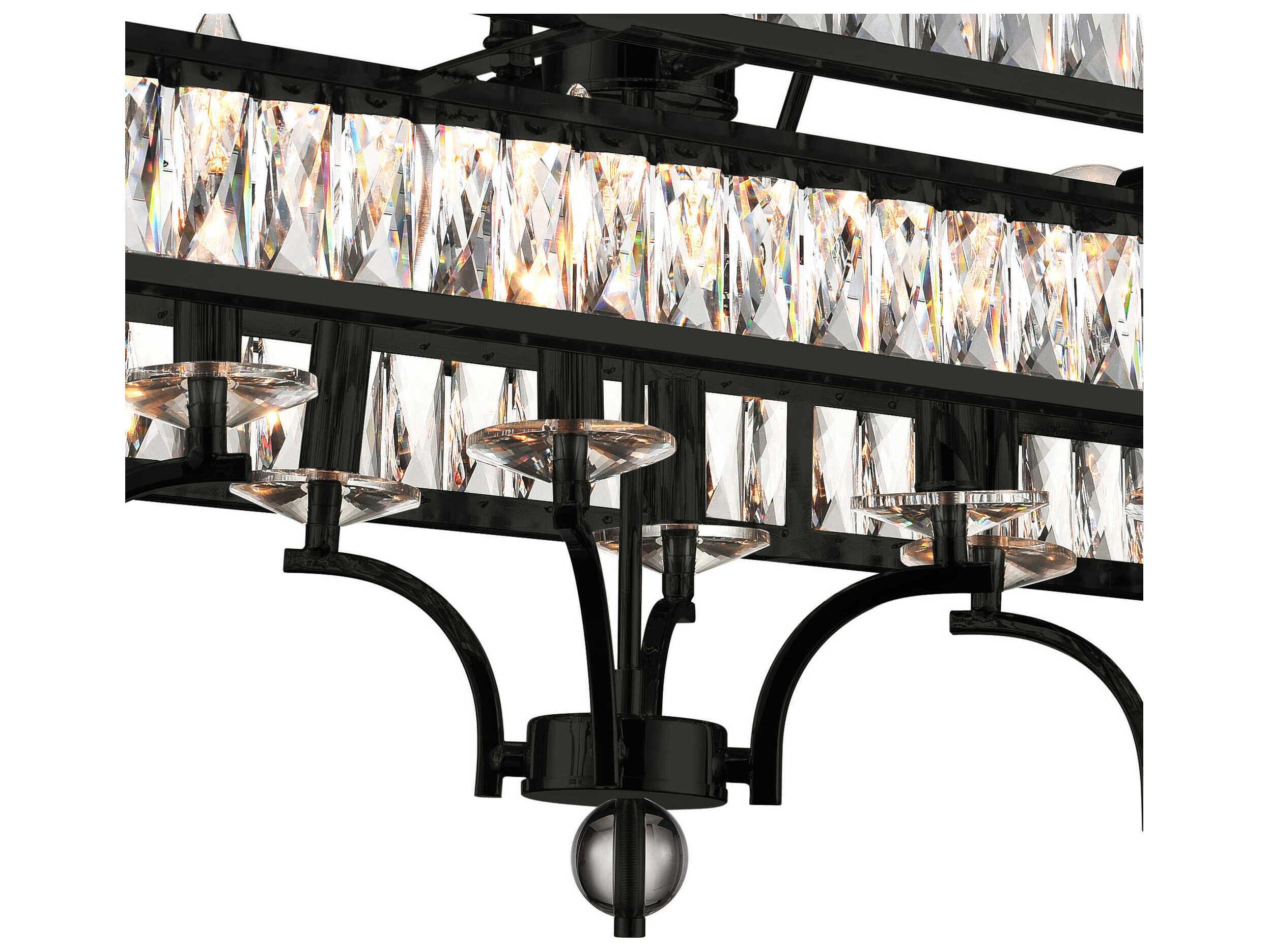 CWI Lighting Shalia 20-Light Black Island Pendant