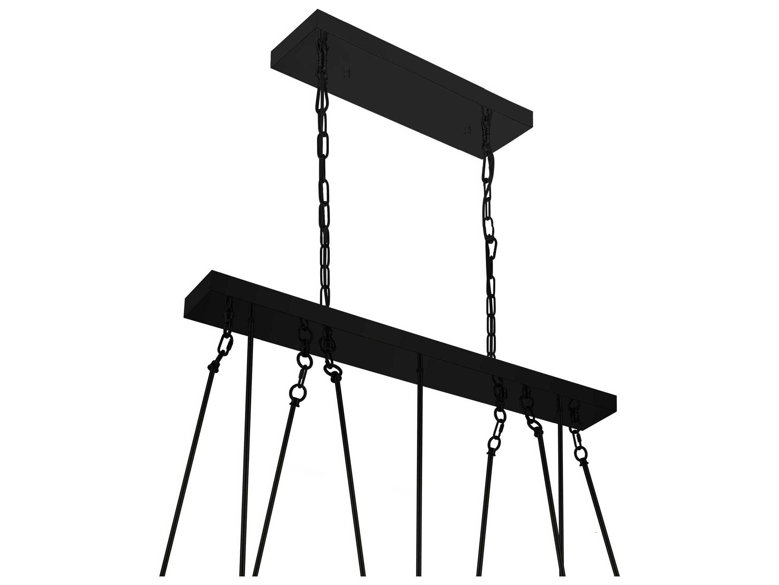 CWI Lighting Shalia 20-Light Black Island Pendant