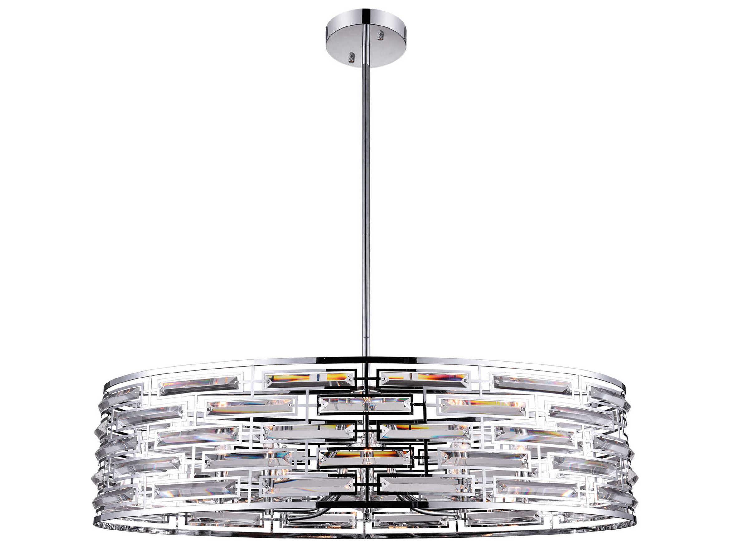 CWI Lighting Petia 8-Light Chrome Island Pendant