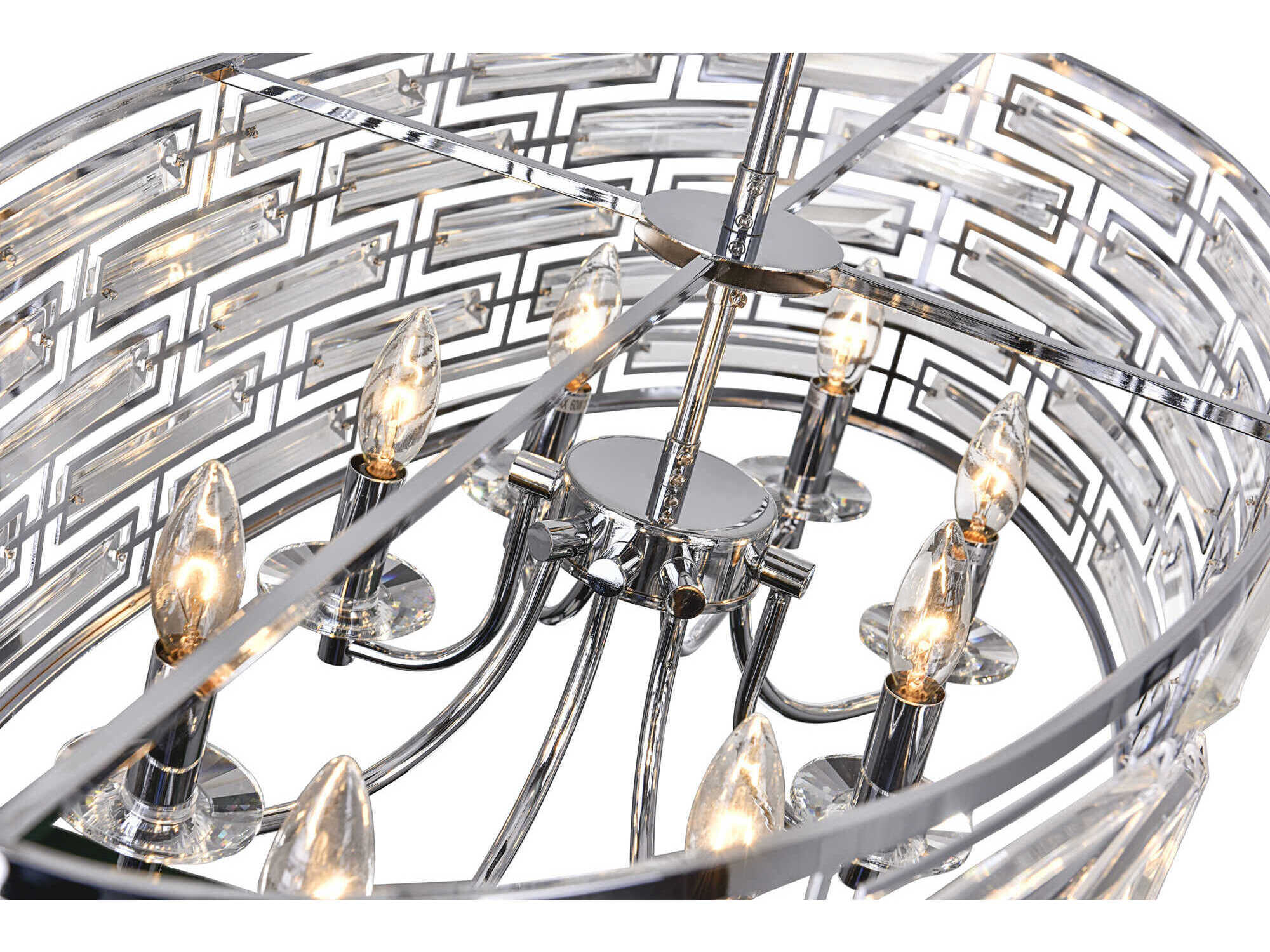 CWI Lighting Petia 8-Light Chrome Island Pendant