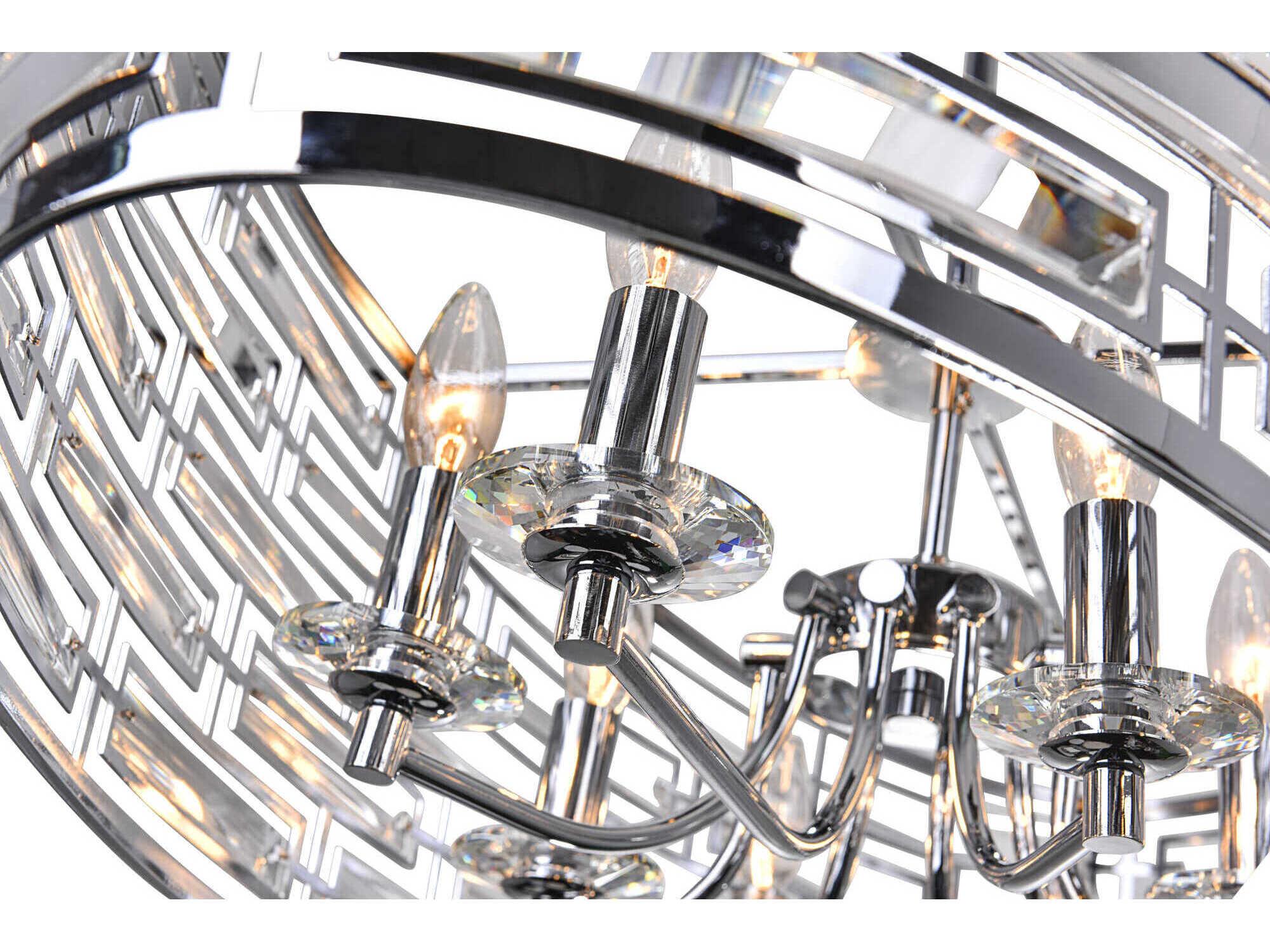 CWI Lighting Petia 8-Light Chrome Island Pendant