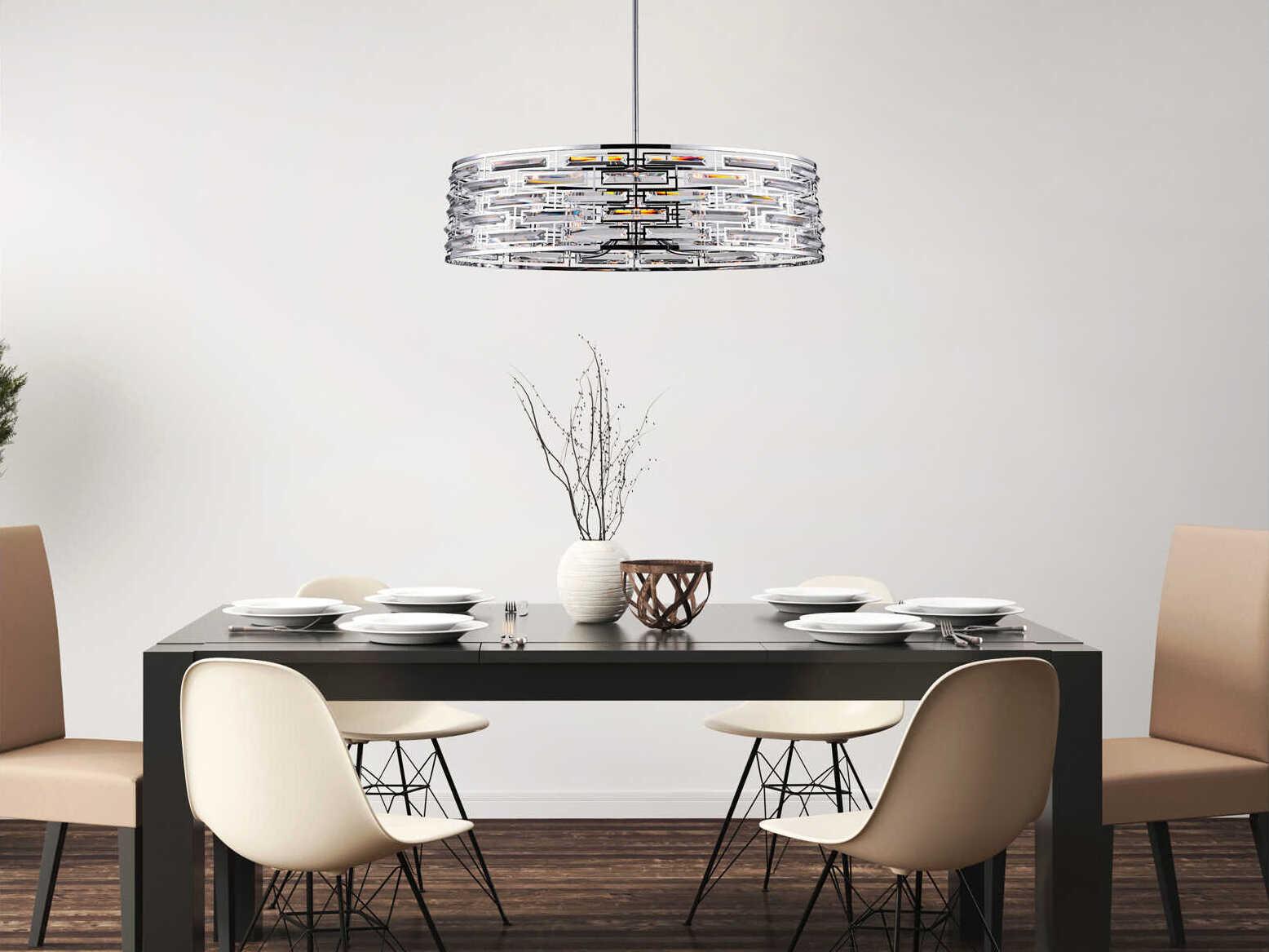 CWI Lighting Petia 8-Light Chrome Island Pendant