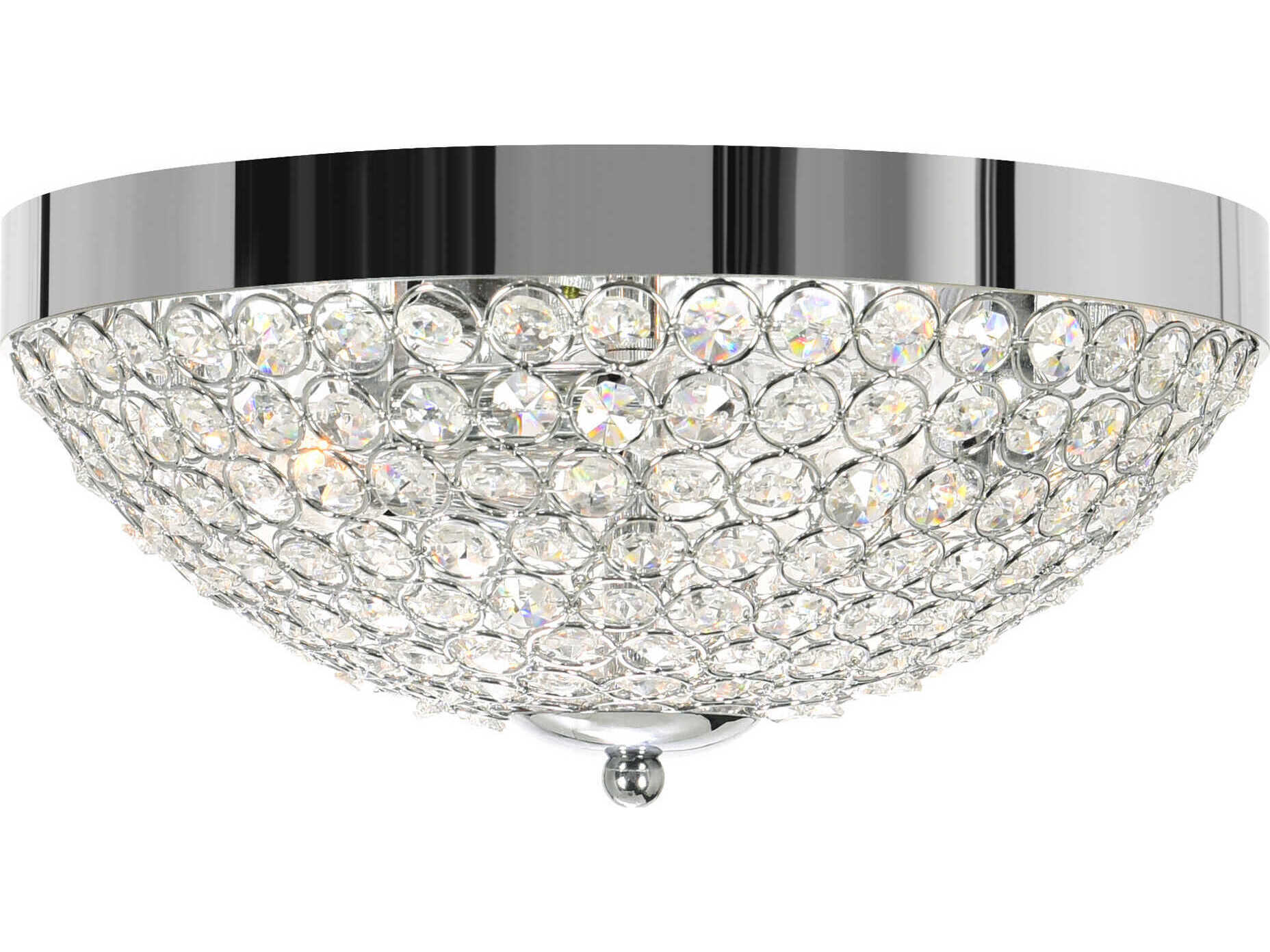 CWI Lighting Globe 3-Light Chrome Bowl Flush Mount