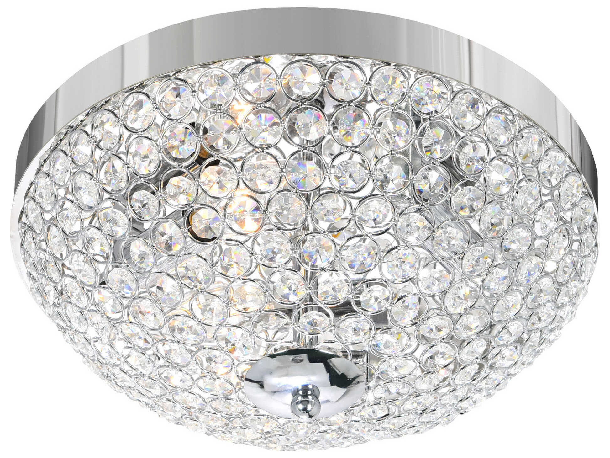 CWI Lighting Globe 3-Light Chrome Bowl Flush Mount