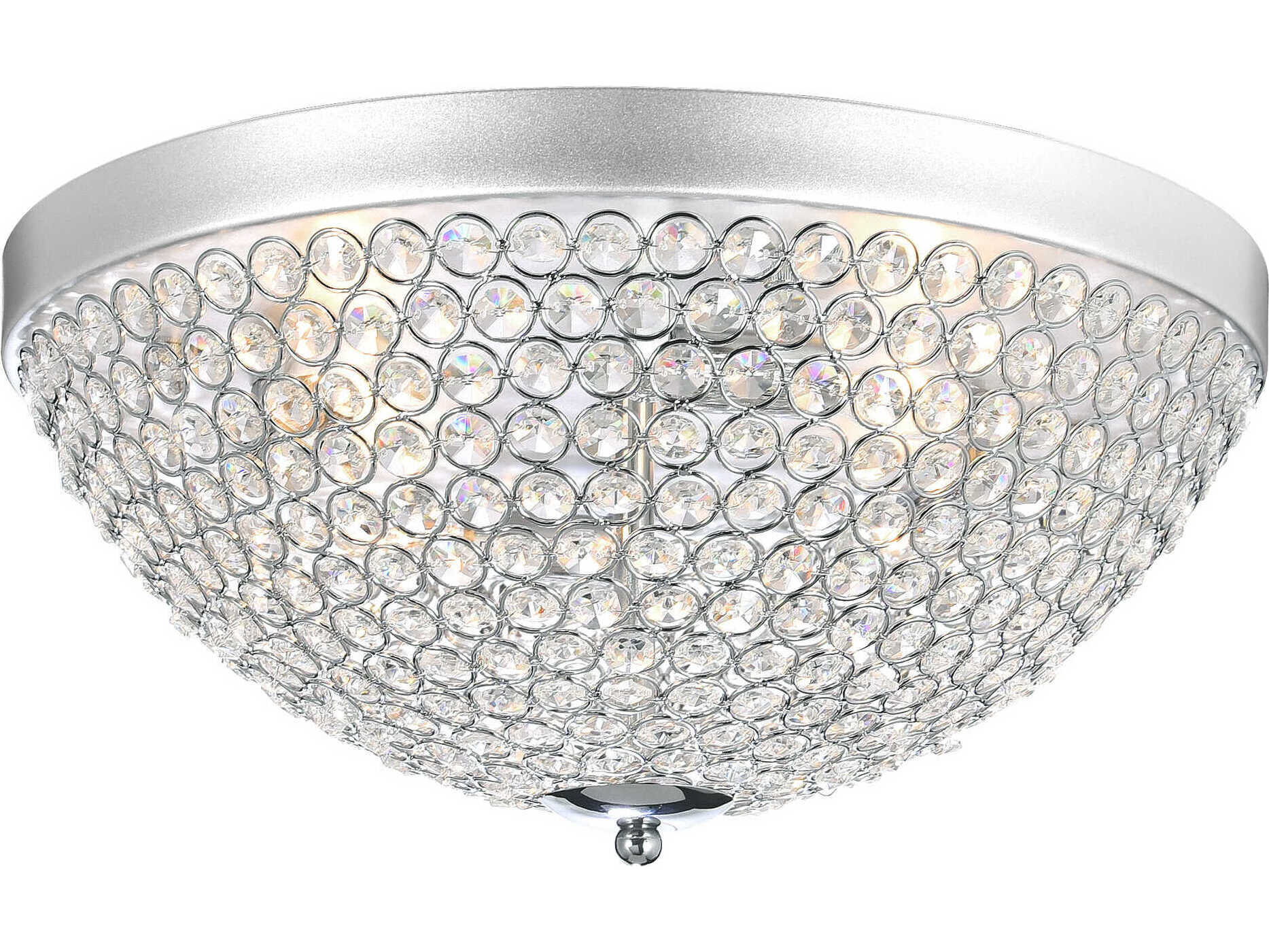 CWI Lighting Globe 4-Light Chrome Bowl Flush Mount