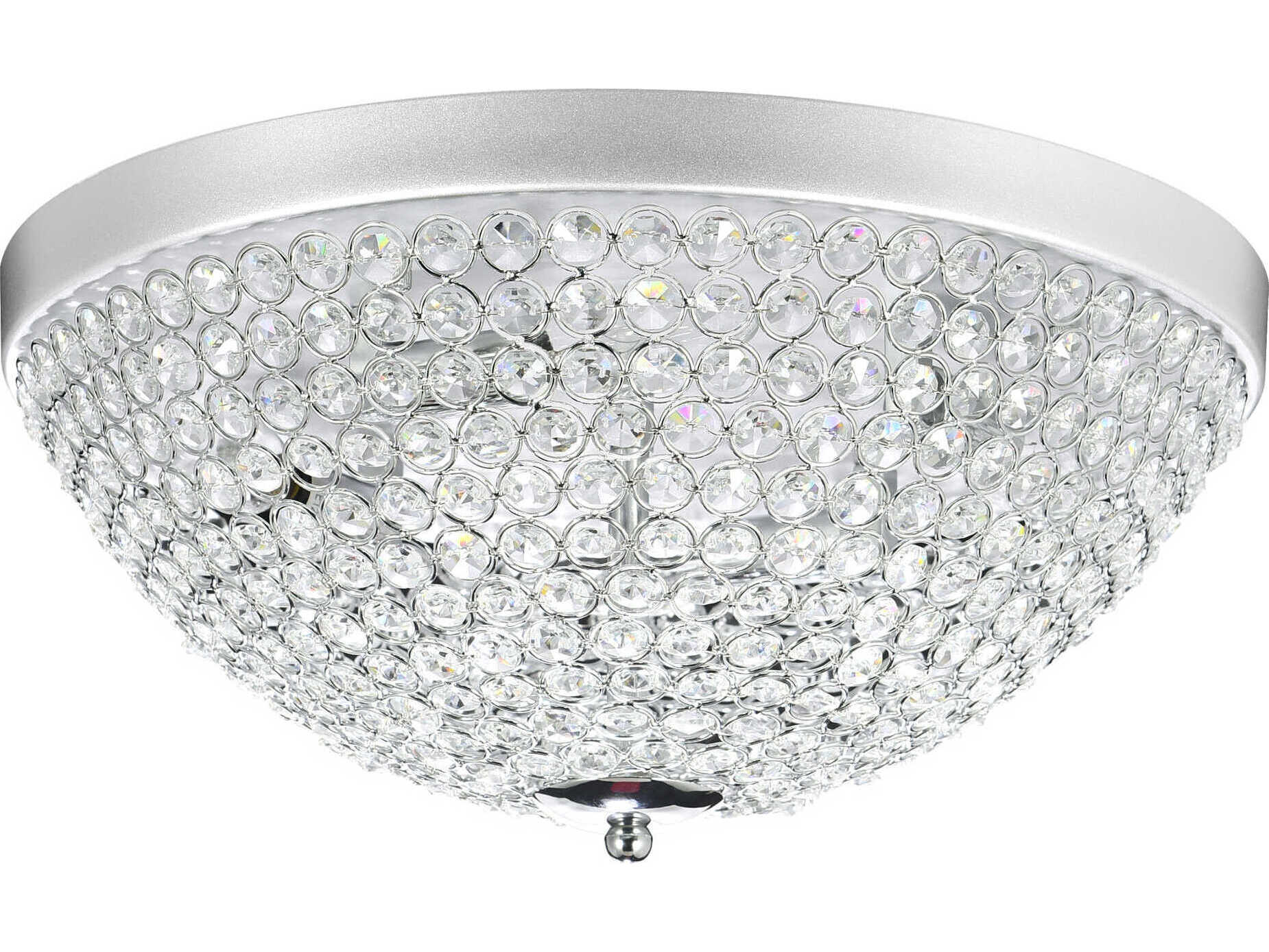 CWI Lighting Globe 4-Light Chrome Bowl Flush Mount