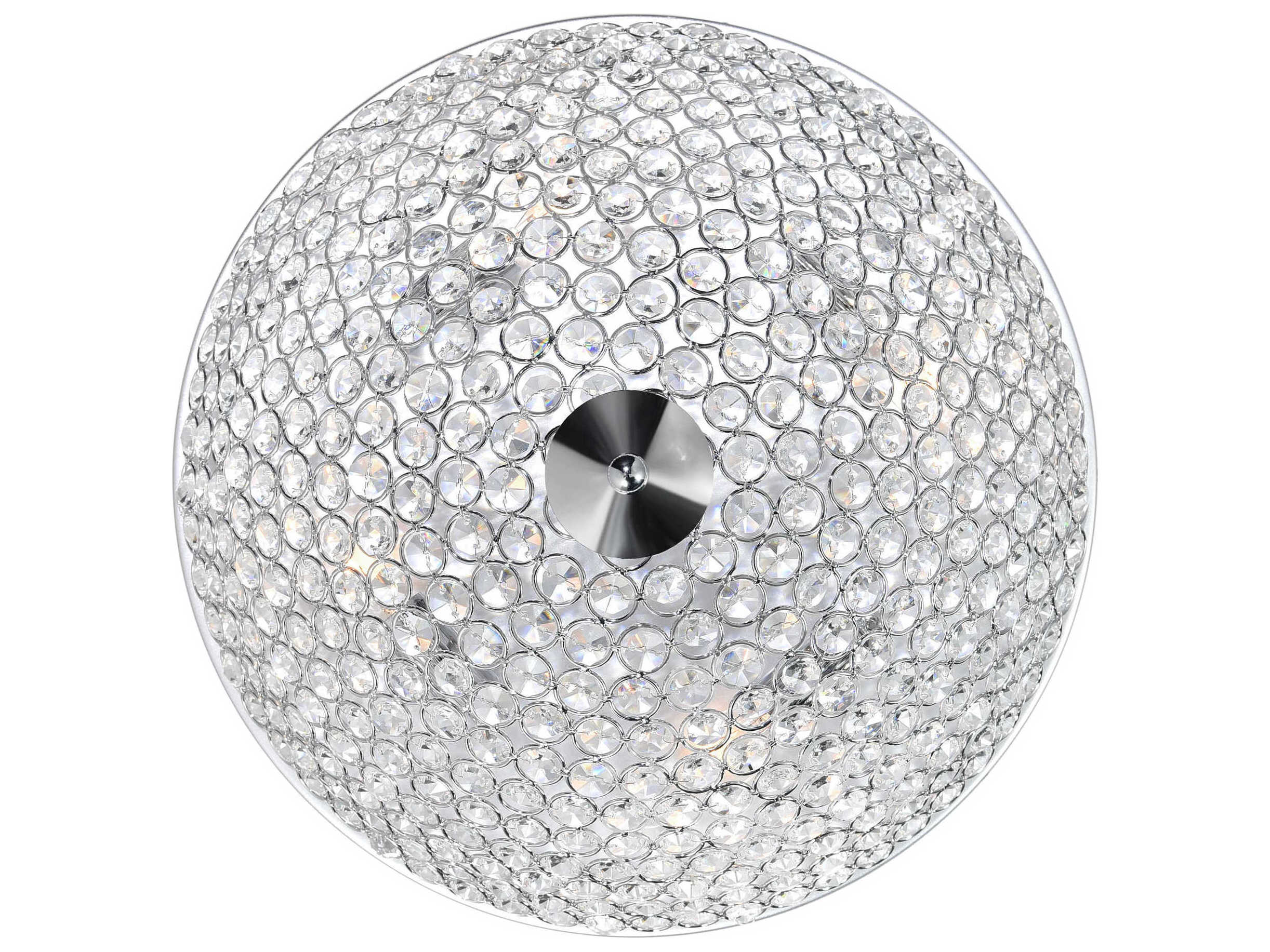 CWI Lighting Globe 4-Light Chrome Bowl Flush Mount