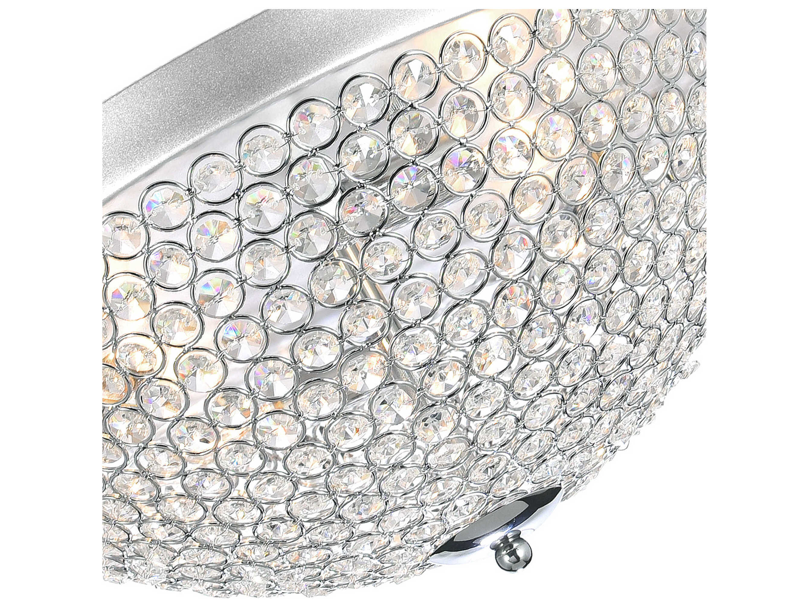 CWI Lighting Globe 4-Light Chrome Bowl Flush Mount