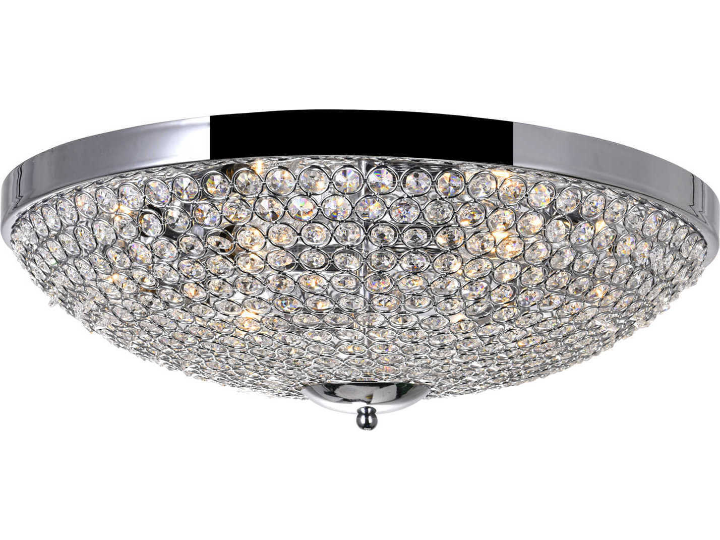 CWI Lighting Globe 6-Light Chrome Bowl Flush Mount