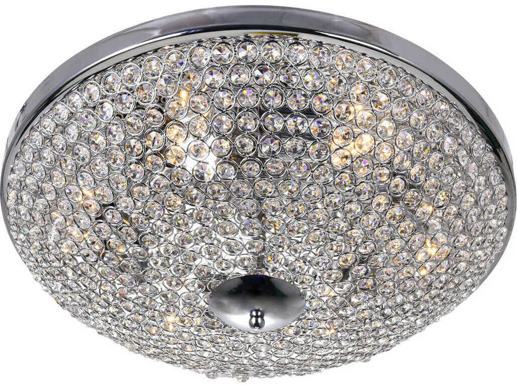 CWI Lighting Globe 6-Light Chrome Bowl Flush Mount