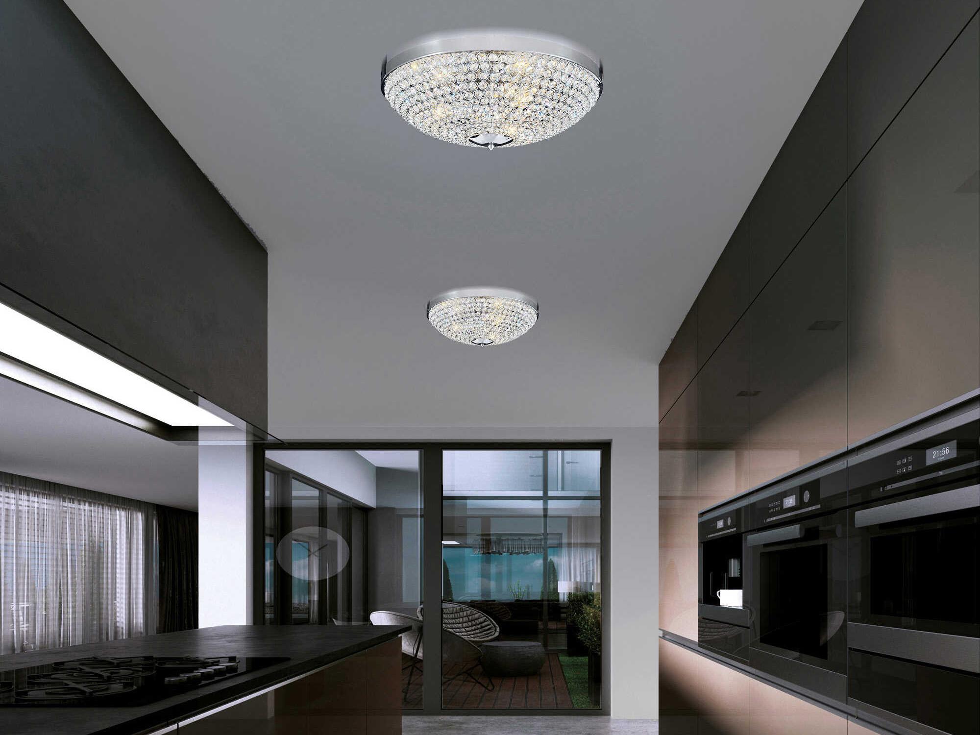 CWI Lighting Globe 6-Light Chrome Bowl Flush Mount