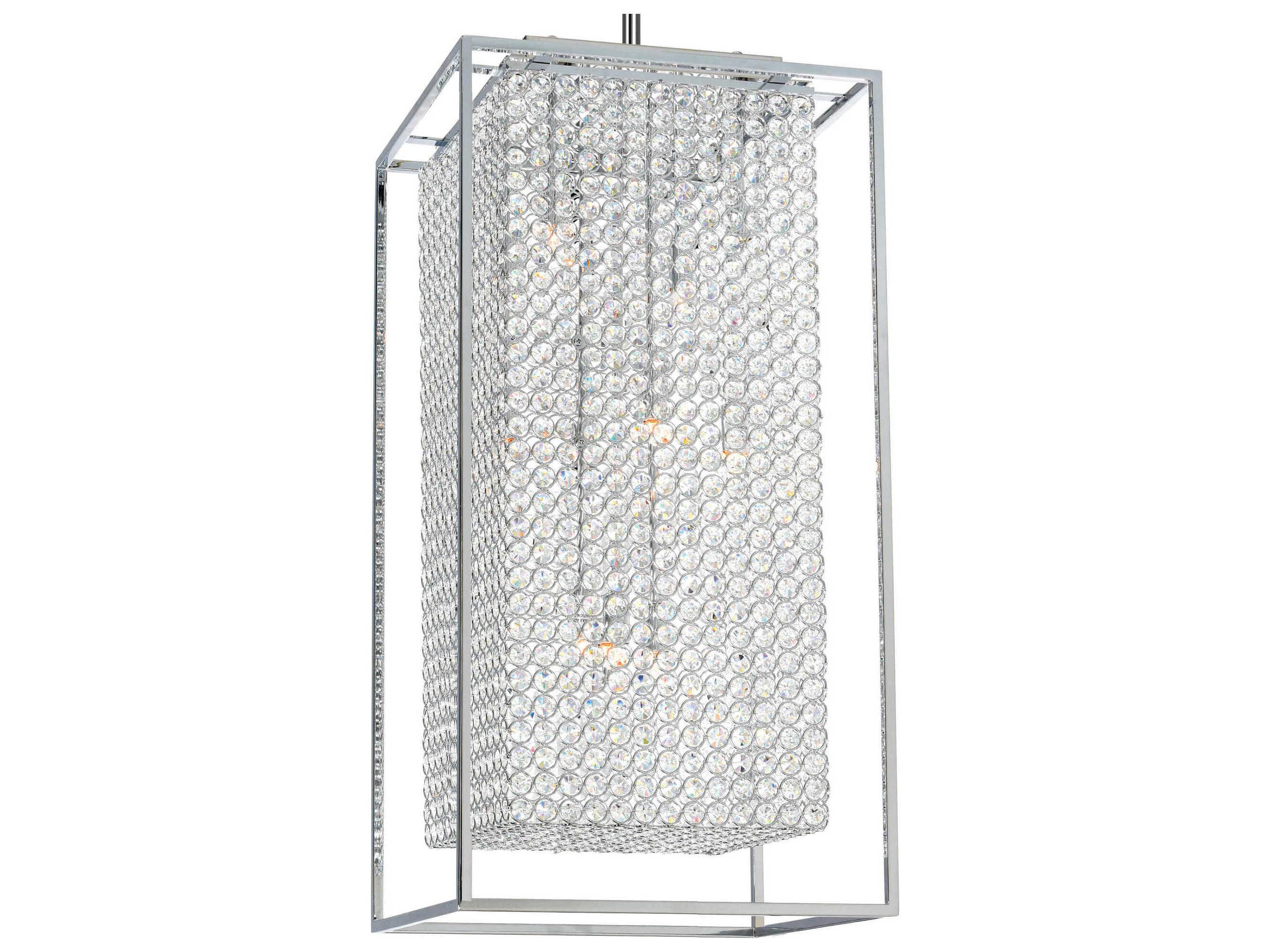 CWI Lighting Cube 11-Light Chrome Pendant