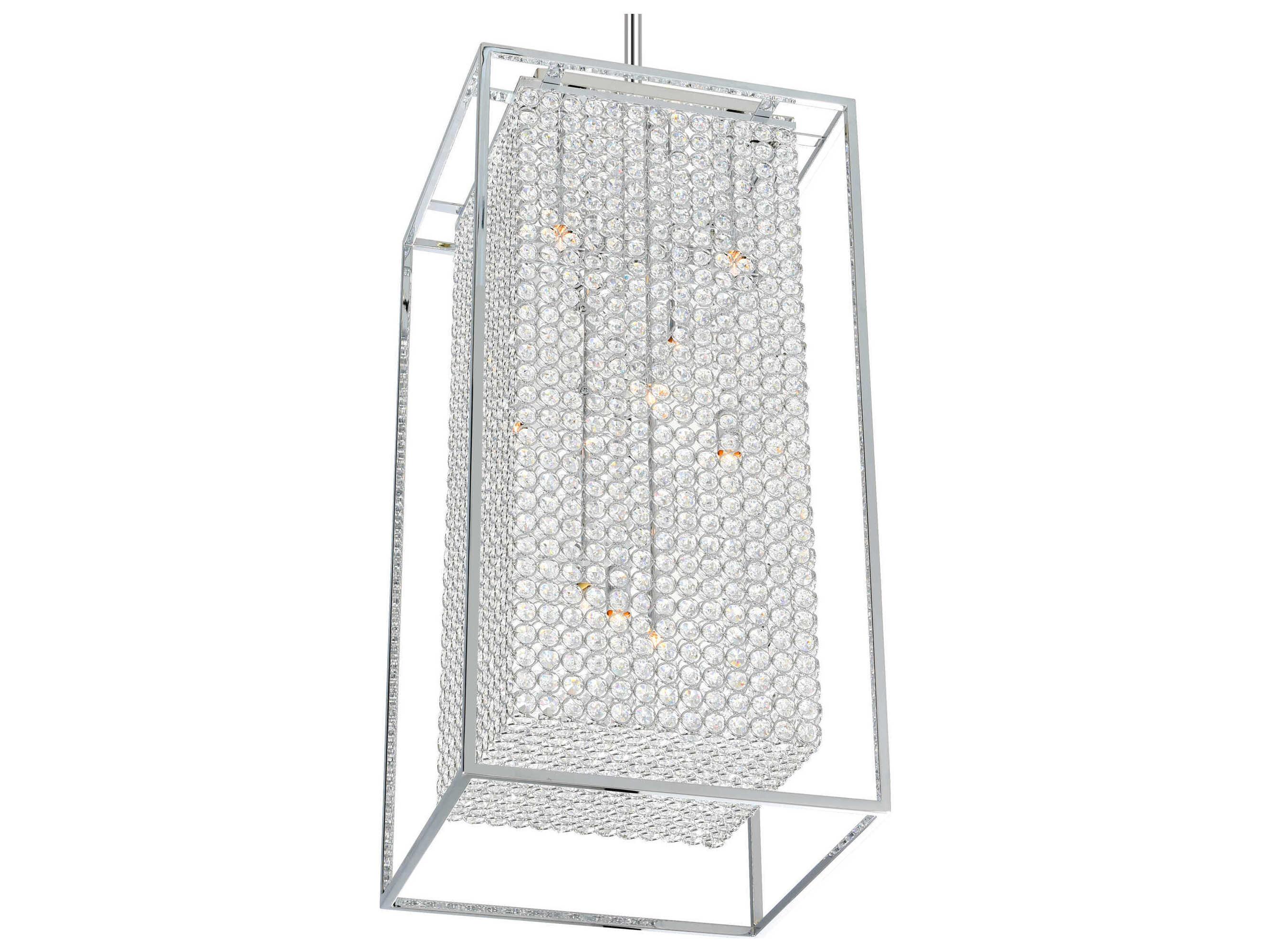 CWI Lighting Cube 11-Light Chrome Pendant