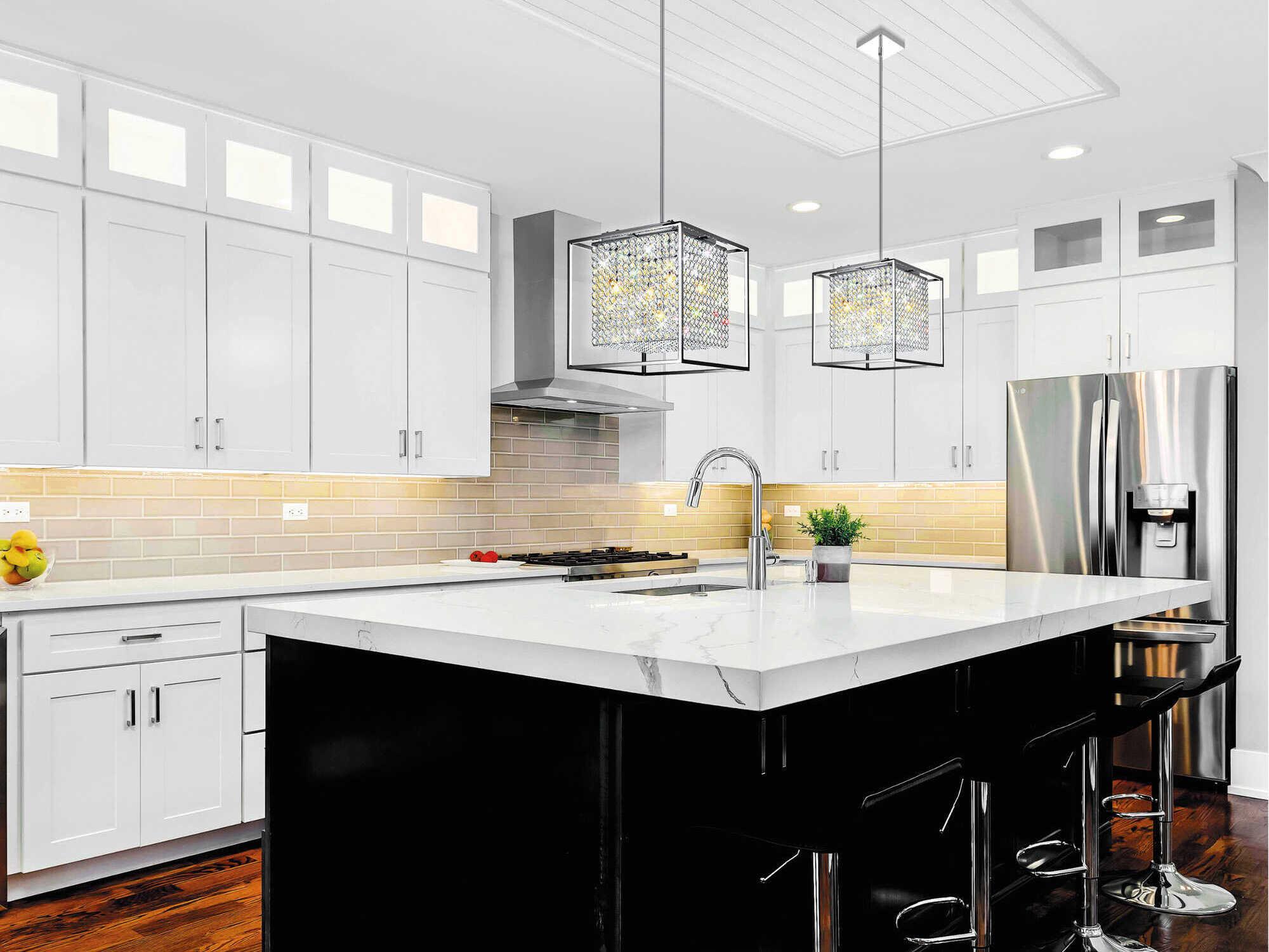 CWI Lighting Cube 5-Light Chrome Pendant