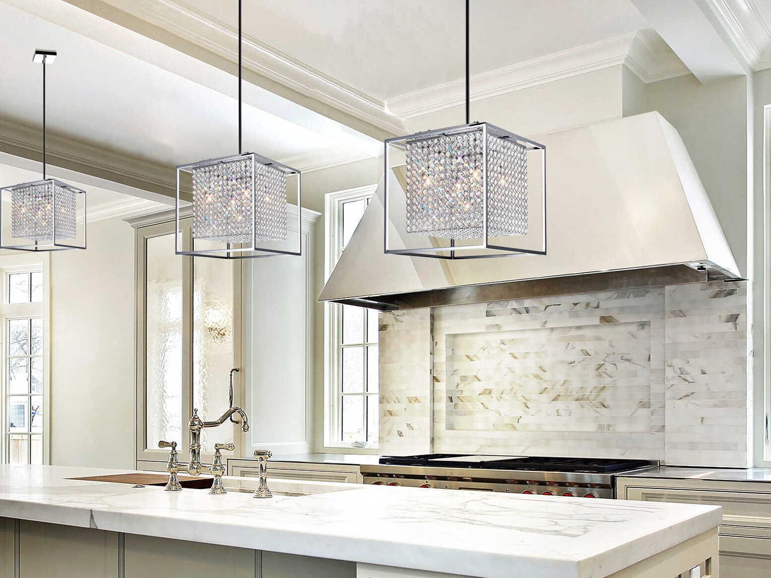 CWI Lighting Cube 5-Light Chrome Pendant