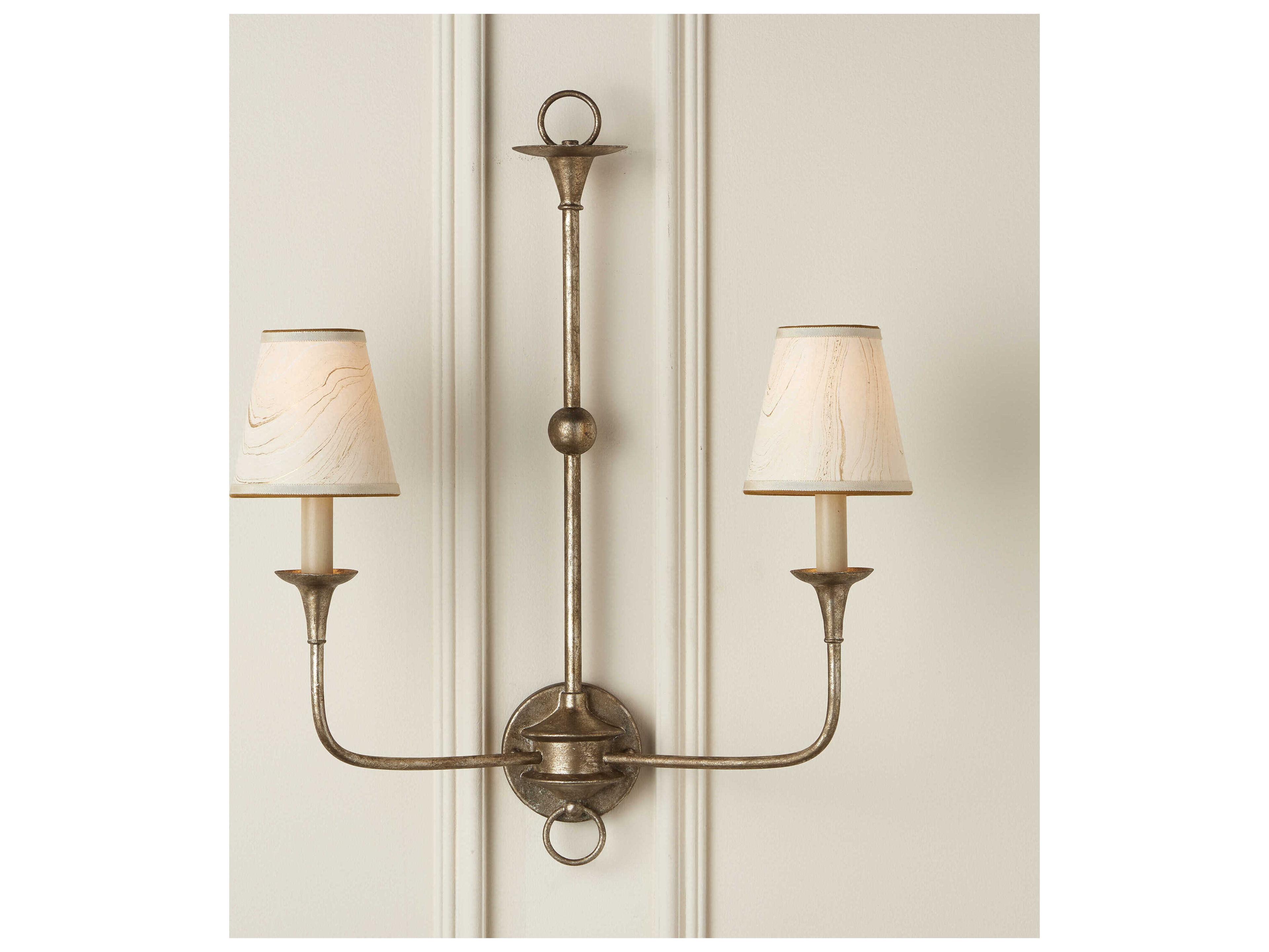 Currey & Company Marble Paper Tapered Chandelier Shade