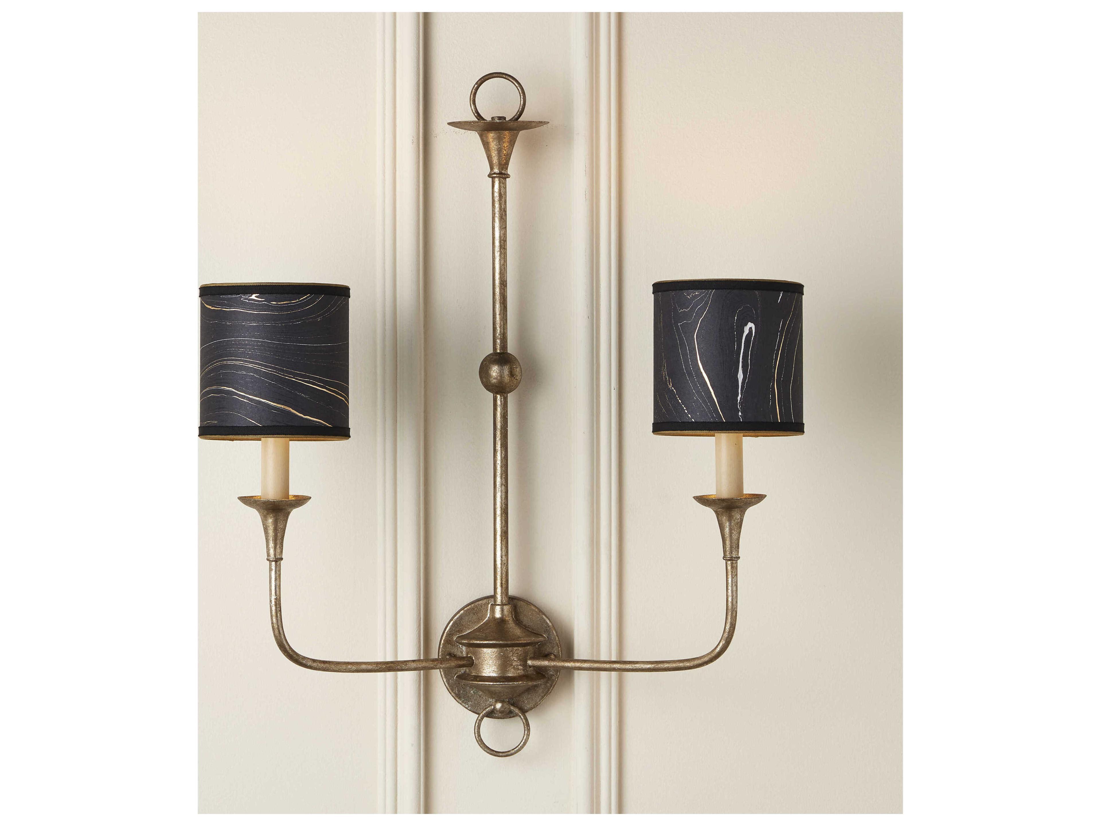 Currey & Company Marble Paper Tapered Chandelier Shade