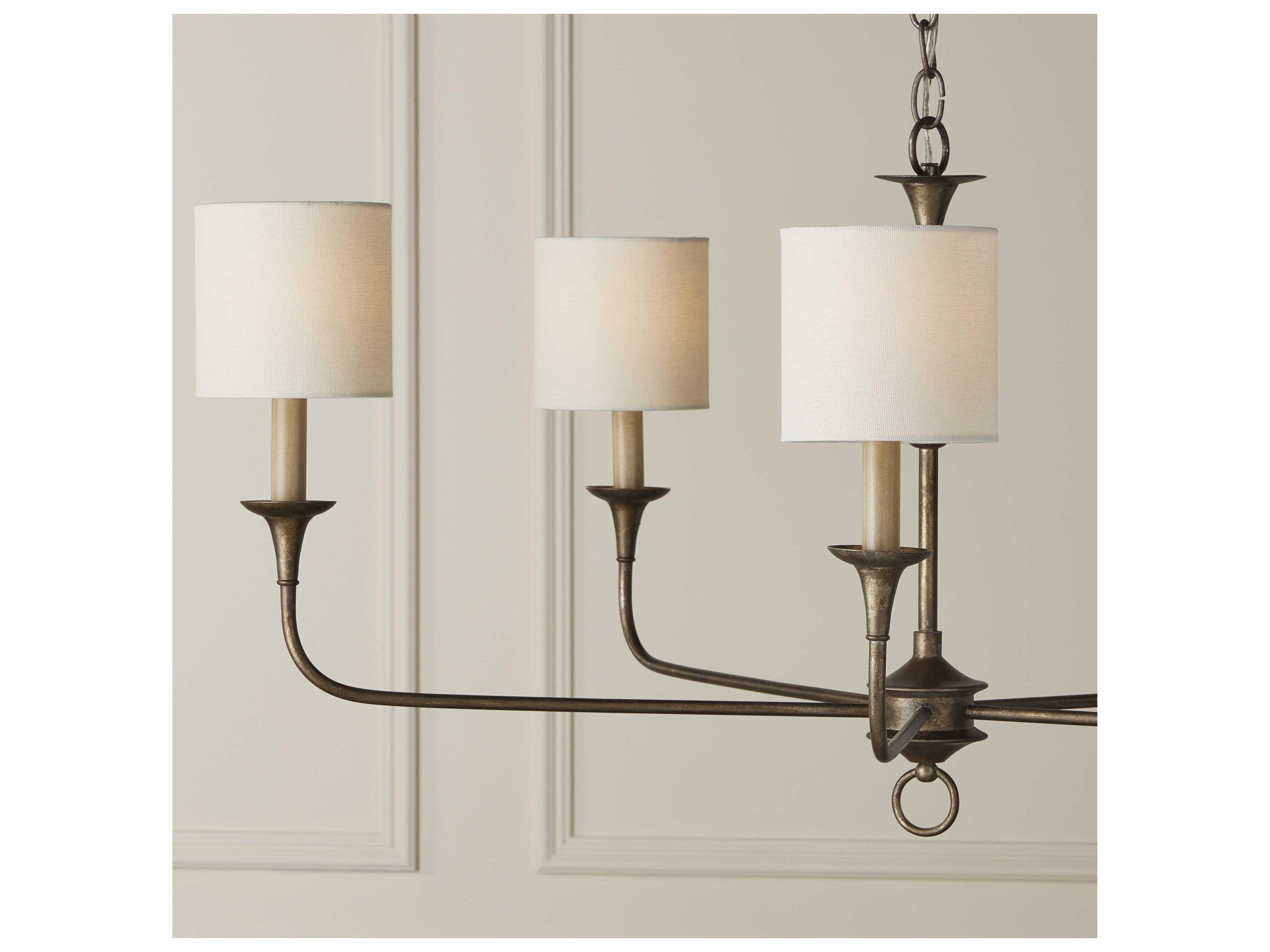 Currey & Company Off-White Fine Grasscloth Tapered Chandelier Shade