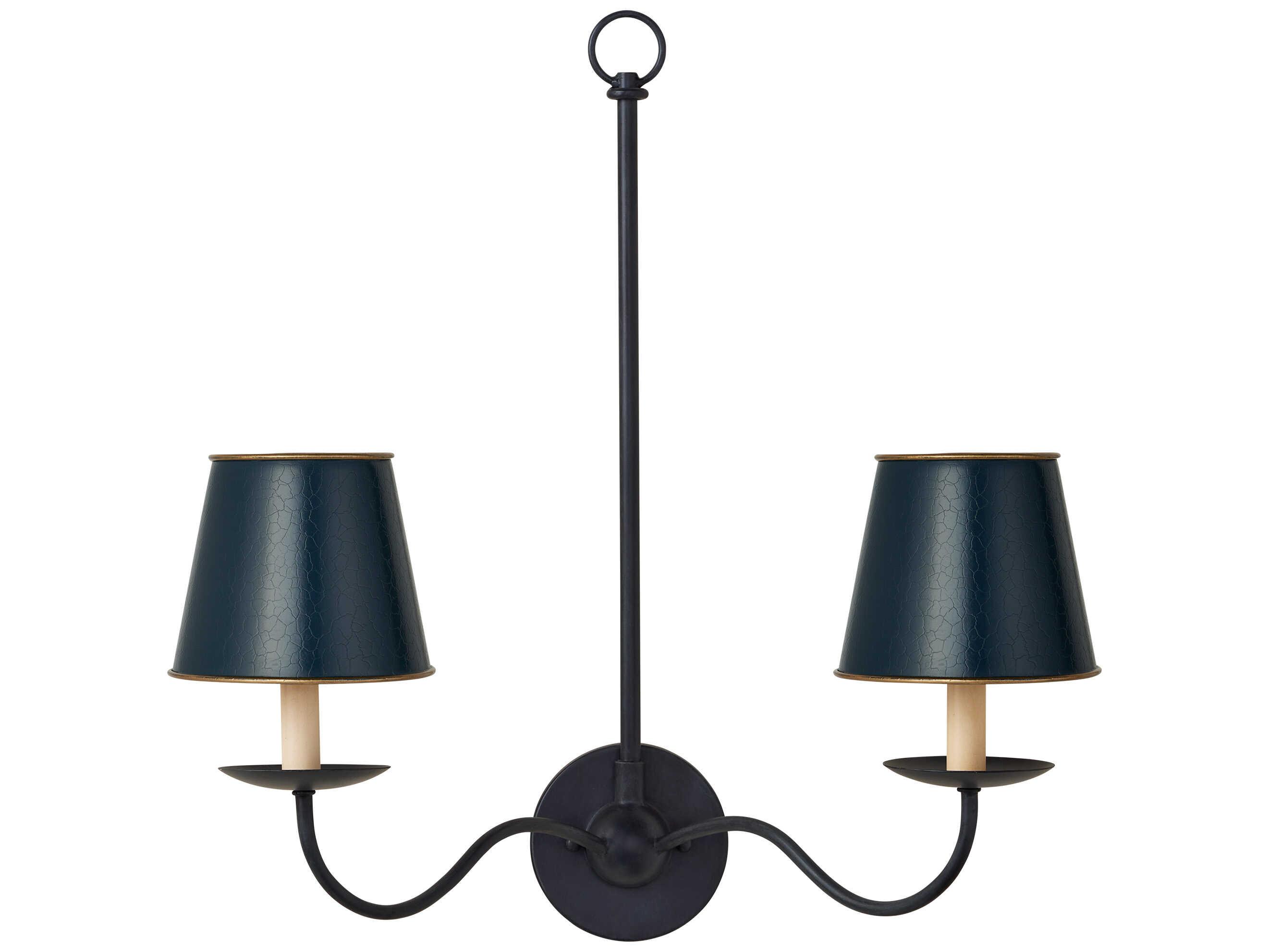 Currey & Company Tole Blue Tapered Shade