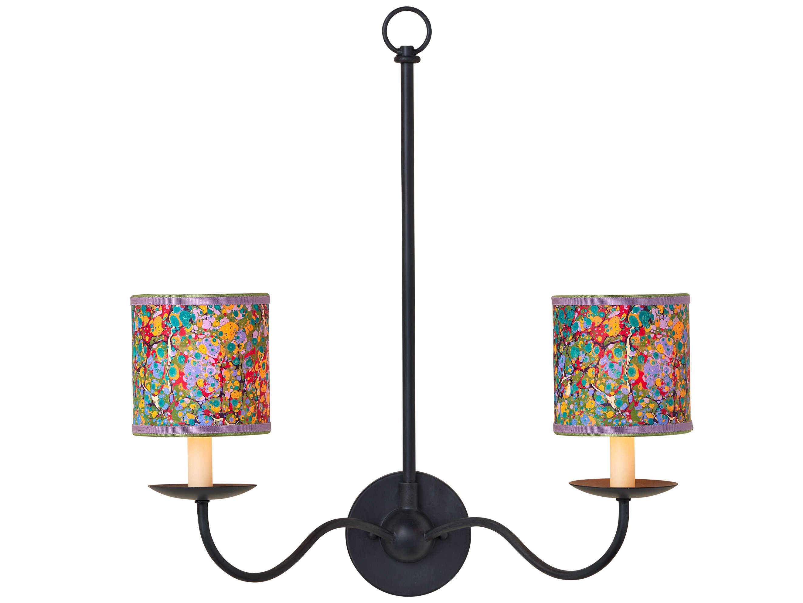 Currey & Company Marble Multi-Color Paper Drum Shade