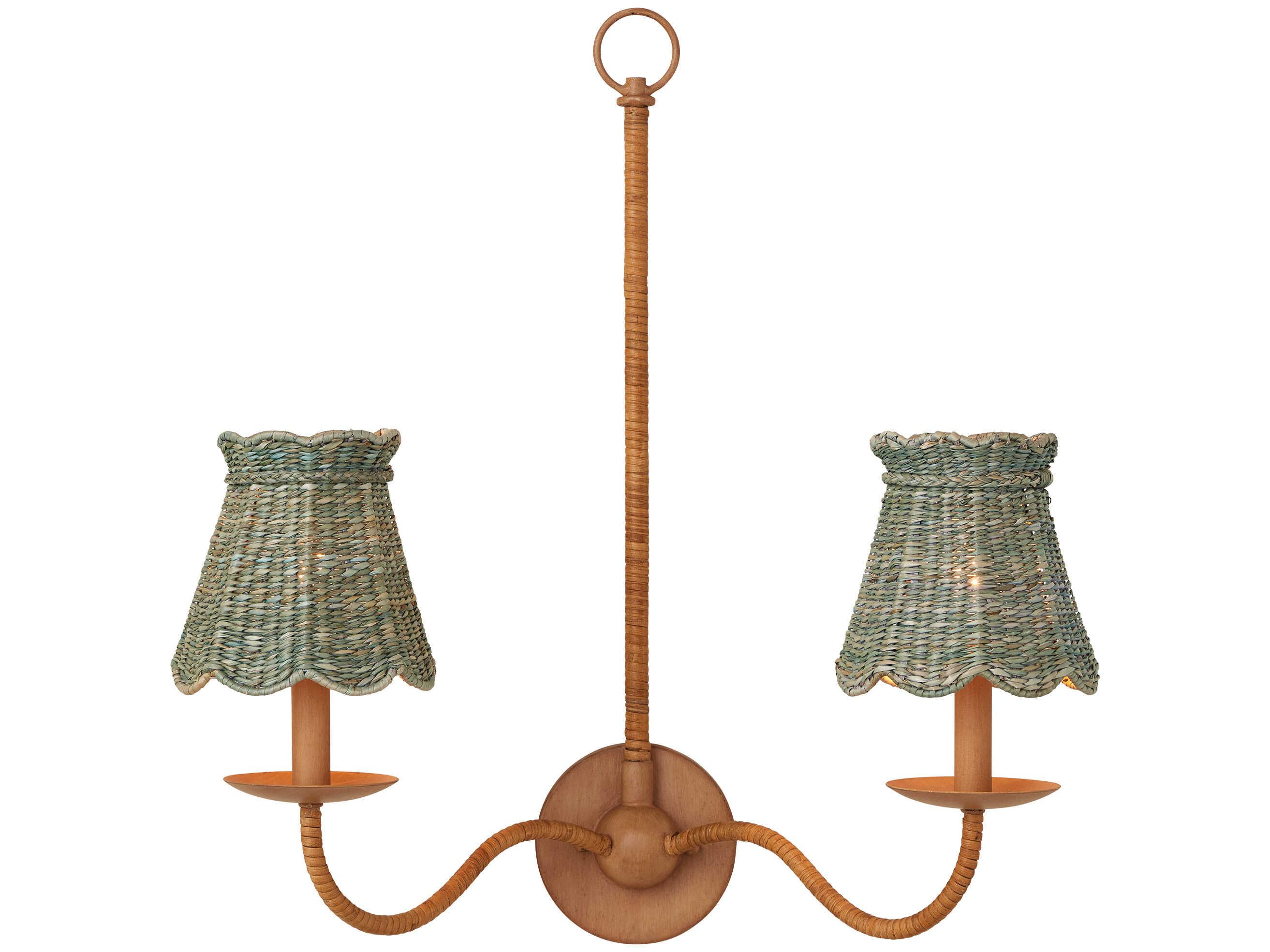 Currey & Company Annabelle Light Teal Tapered Shade