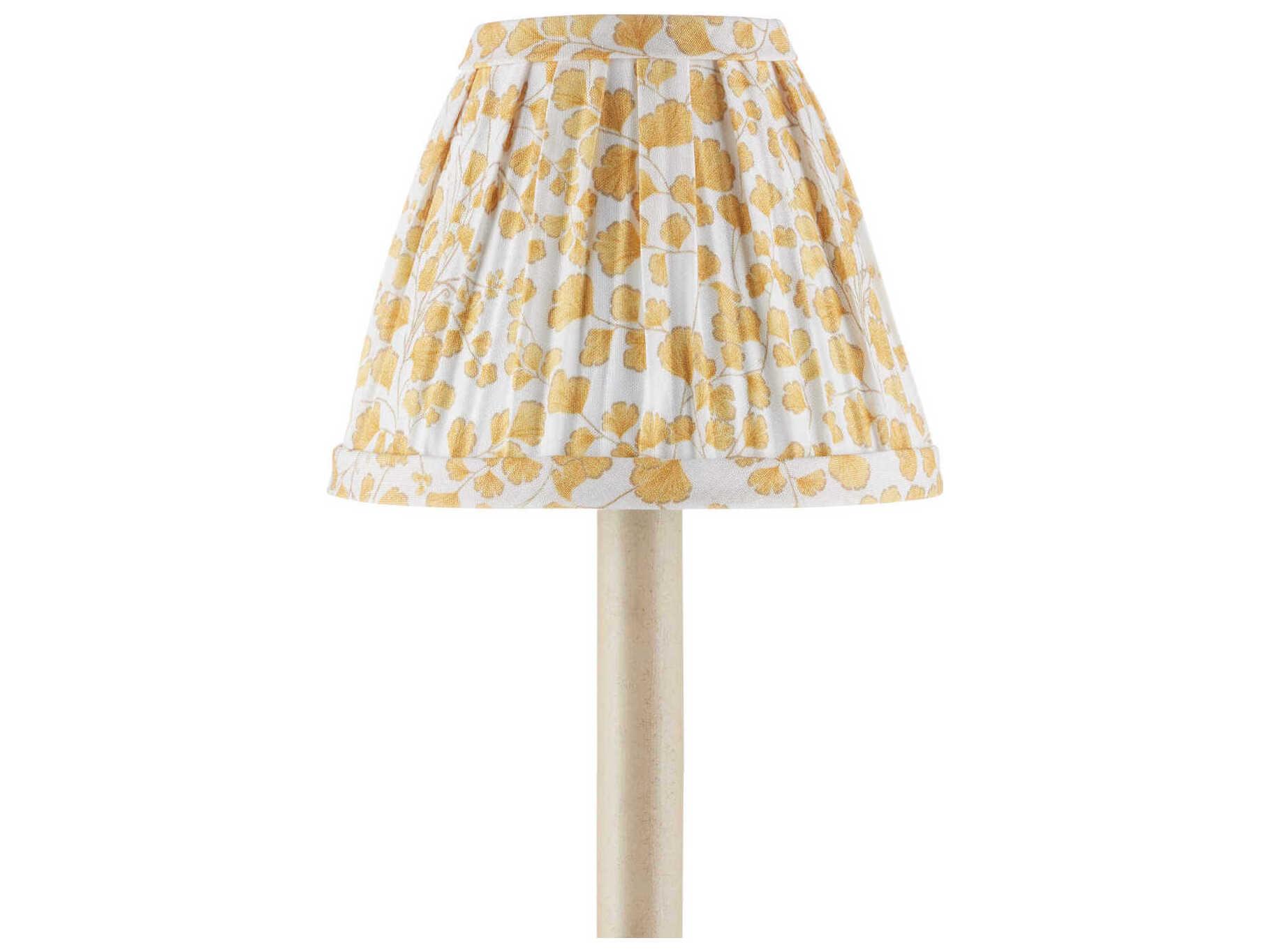 Currey & Company Maiden Fern Yellow Tapered Chandelier Shade