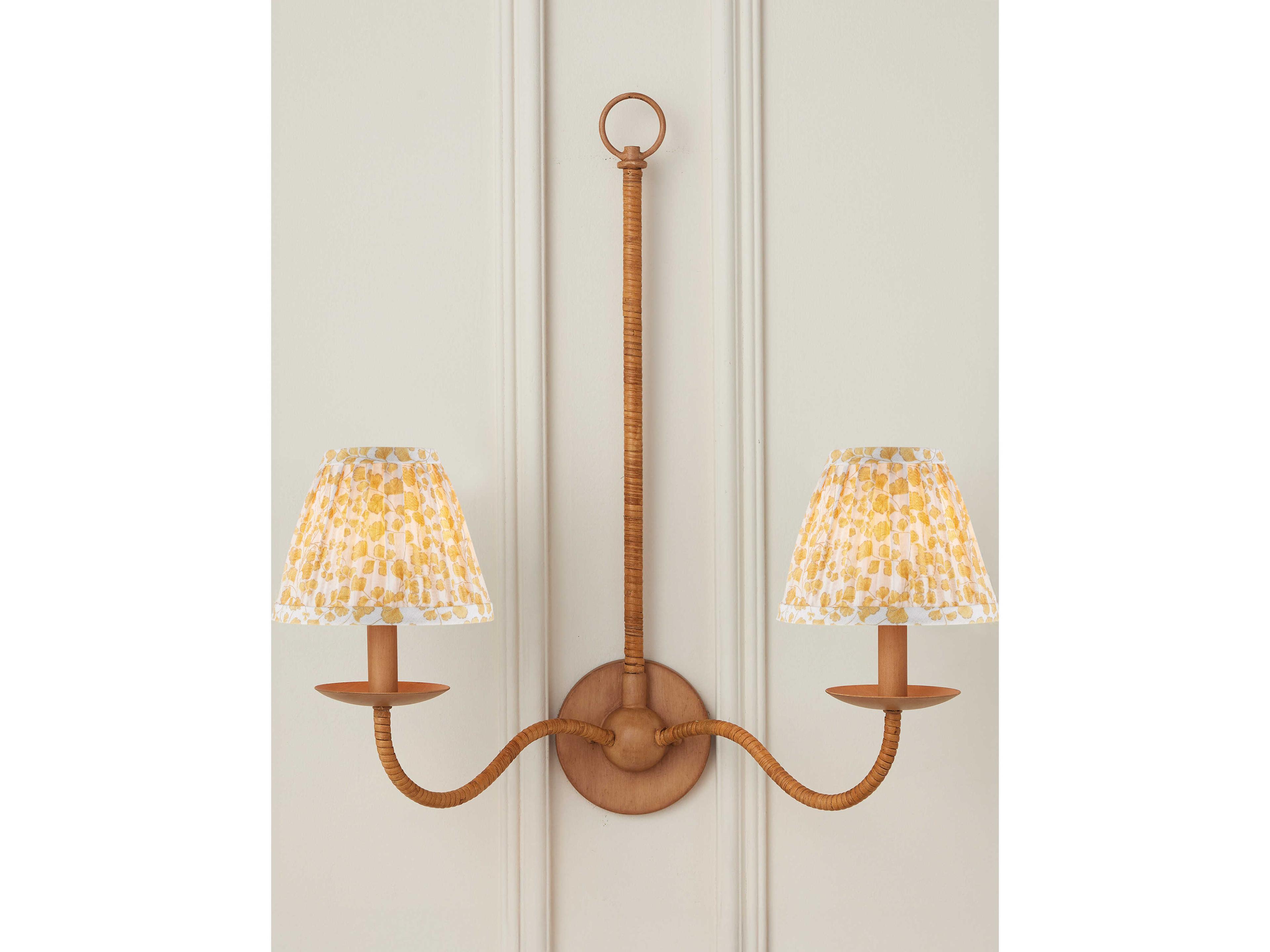 Currey & Company Maiden Fern Yellow Tapered Chandelier Shade