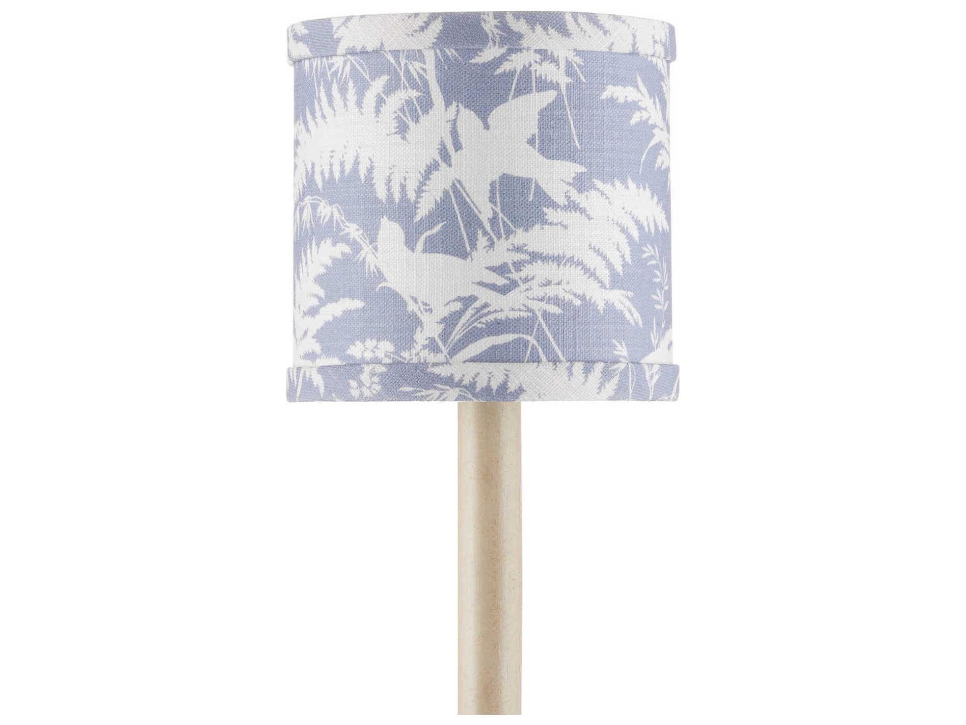 Currey & Company Aviary Dusty Blue Drum Chandelier Shade