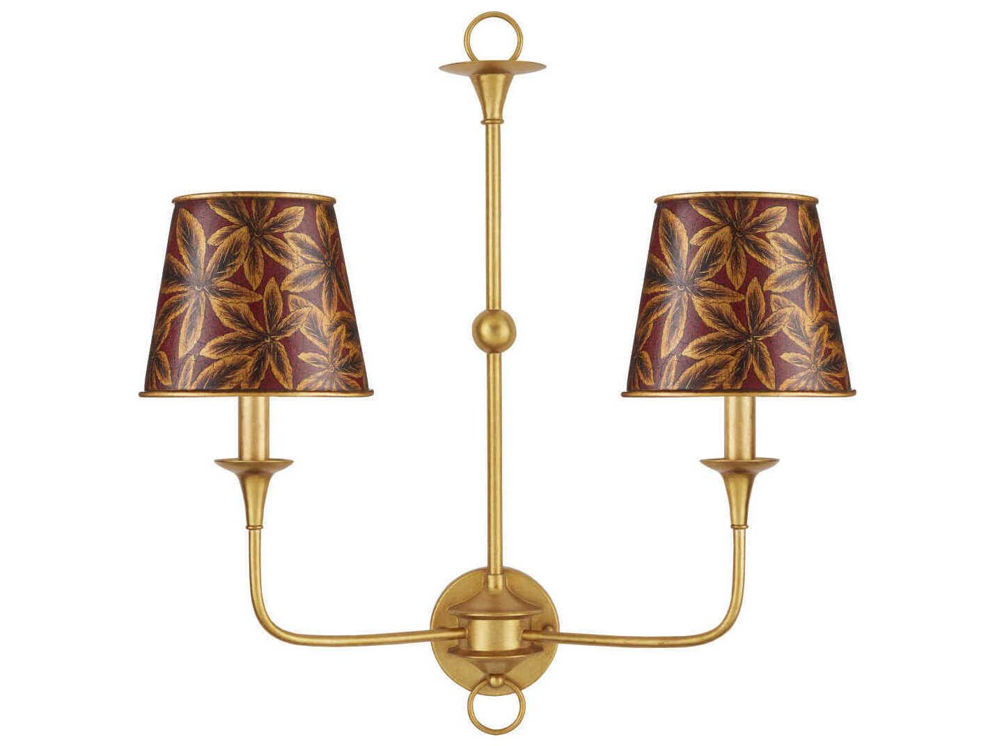Currey & Company Castagno Red Tapered Chandelier Shade