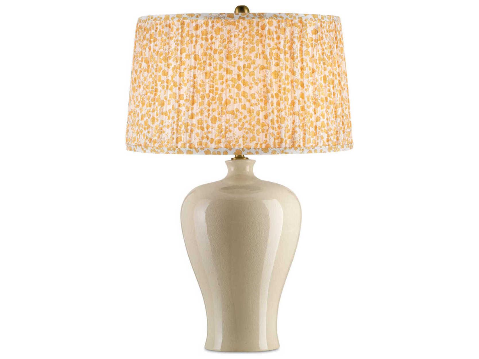 Currey & Company Maiden Fern Yellow Tapered Lamp Shade