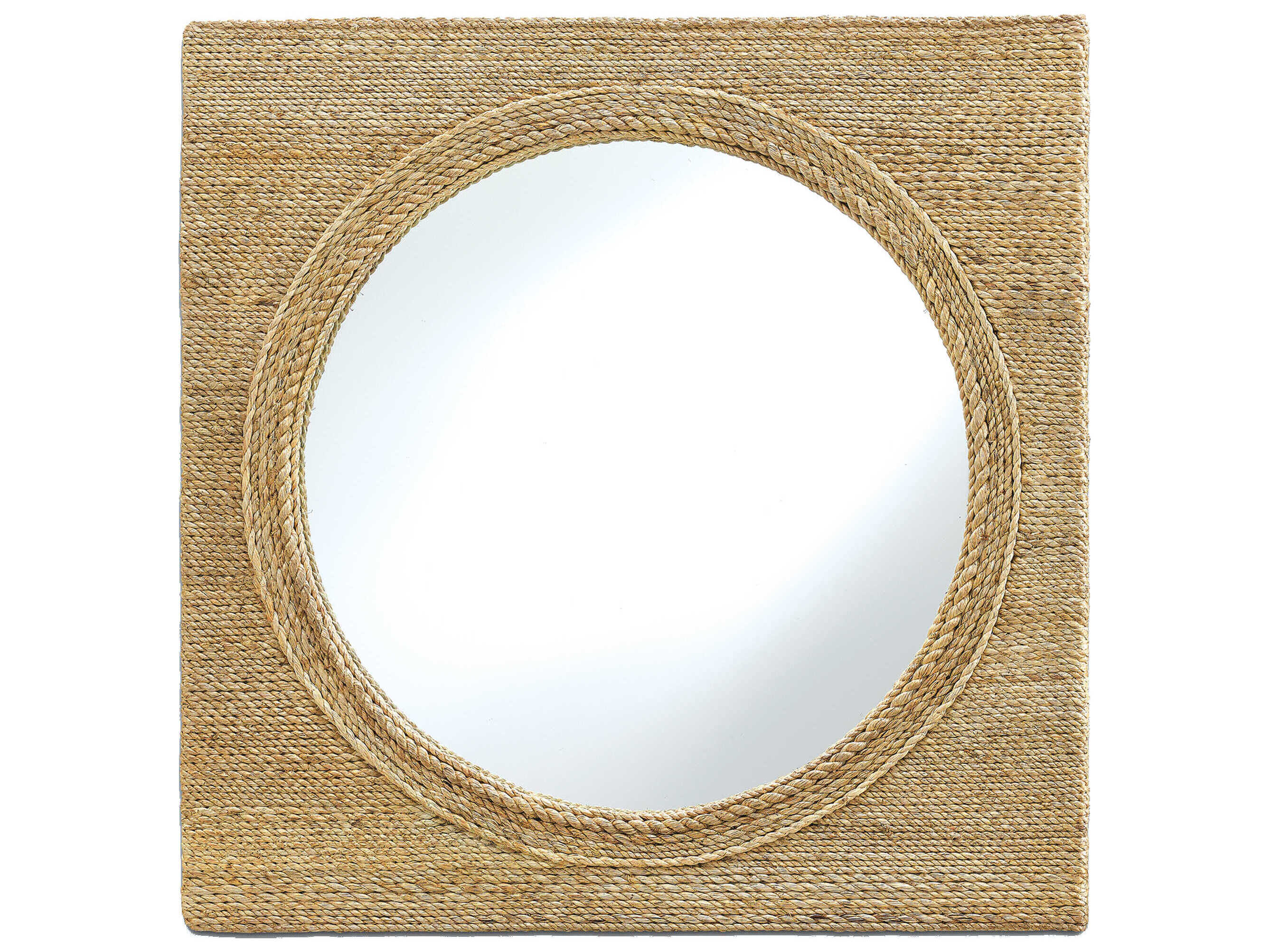 Currey & Company Tisbury Natural Square Wall Mirror