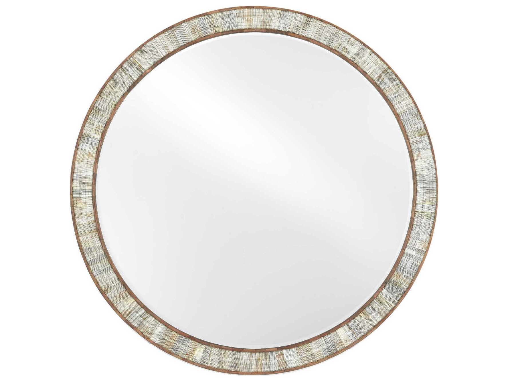 Currey & Company Hyson Natural Round Wall Mirror