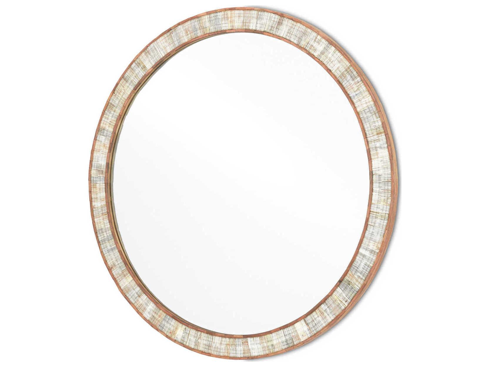 Currey & Company Hyson Natural Round Wall Mirror