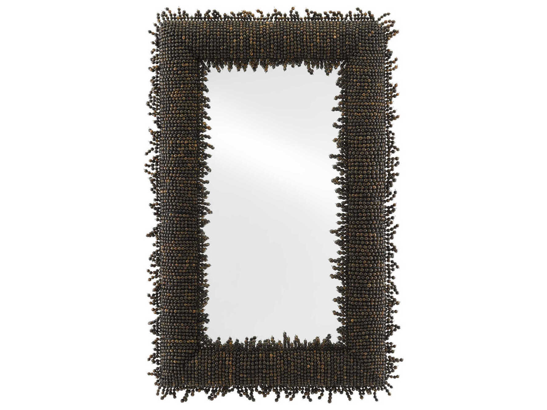Currey & Company Pasay Black Rectangular Wall Mirror