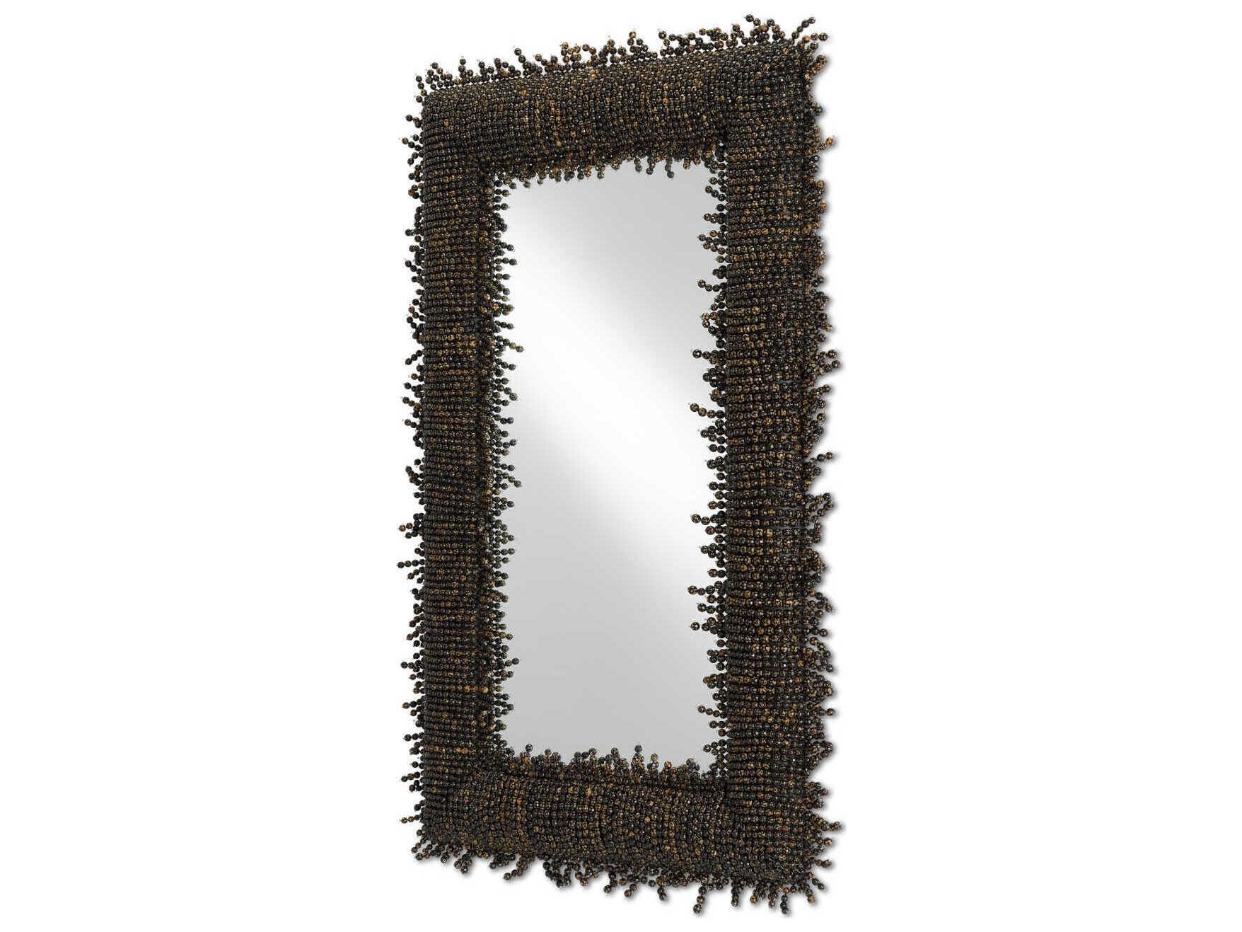 Currey & Company Pasay Black Rectangular Wall Mirror