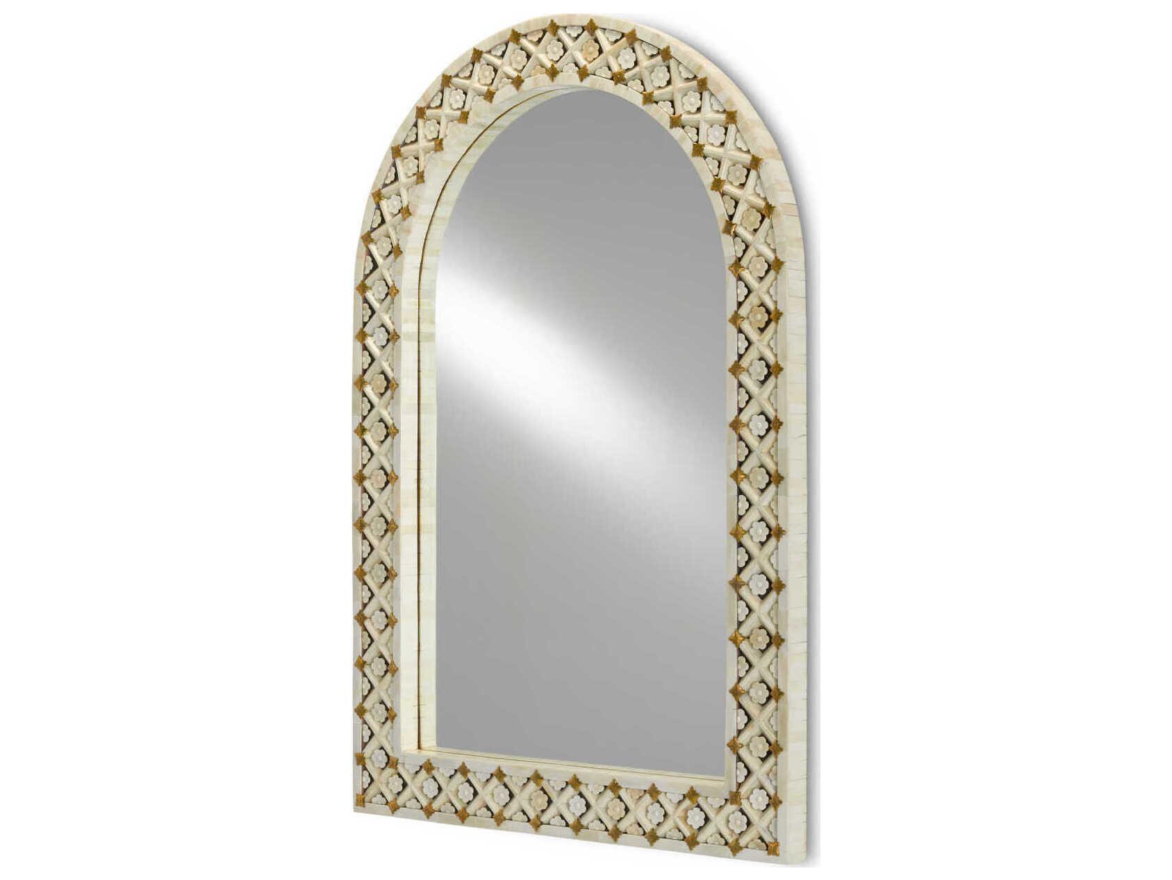 Currey & Company Ellaria Natural Bone / Brass Wall Mirror