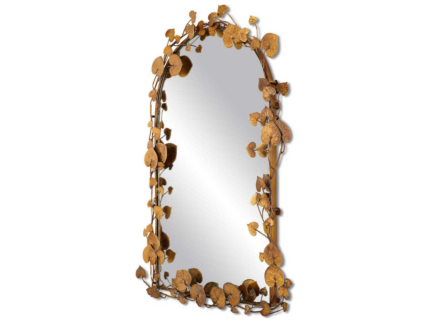 Currey & Company Vinna Antique Brass Rectangular Wall Mirror