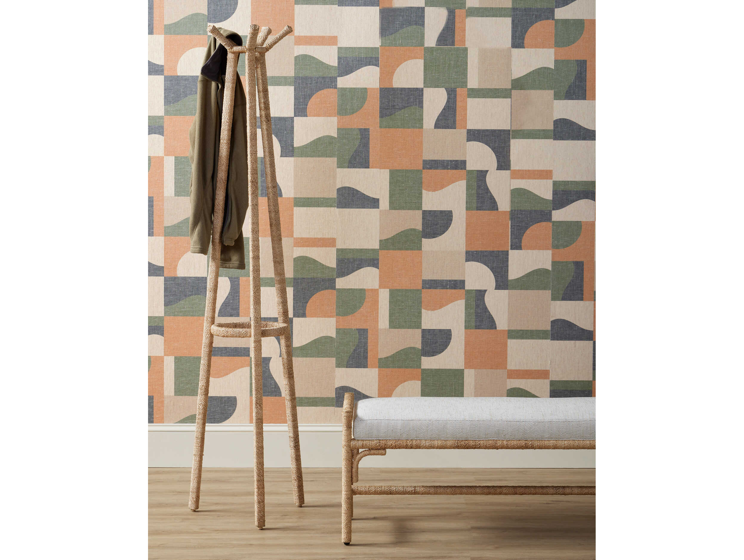 Currey & Company Rolo Natural Coat Rack