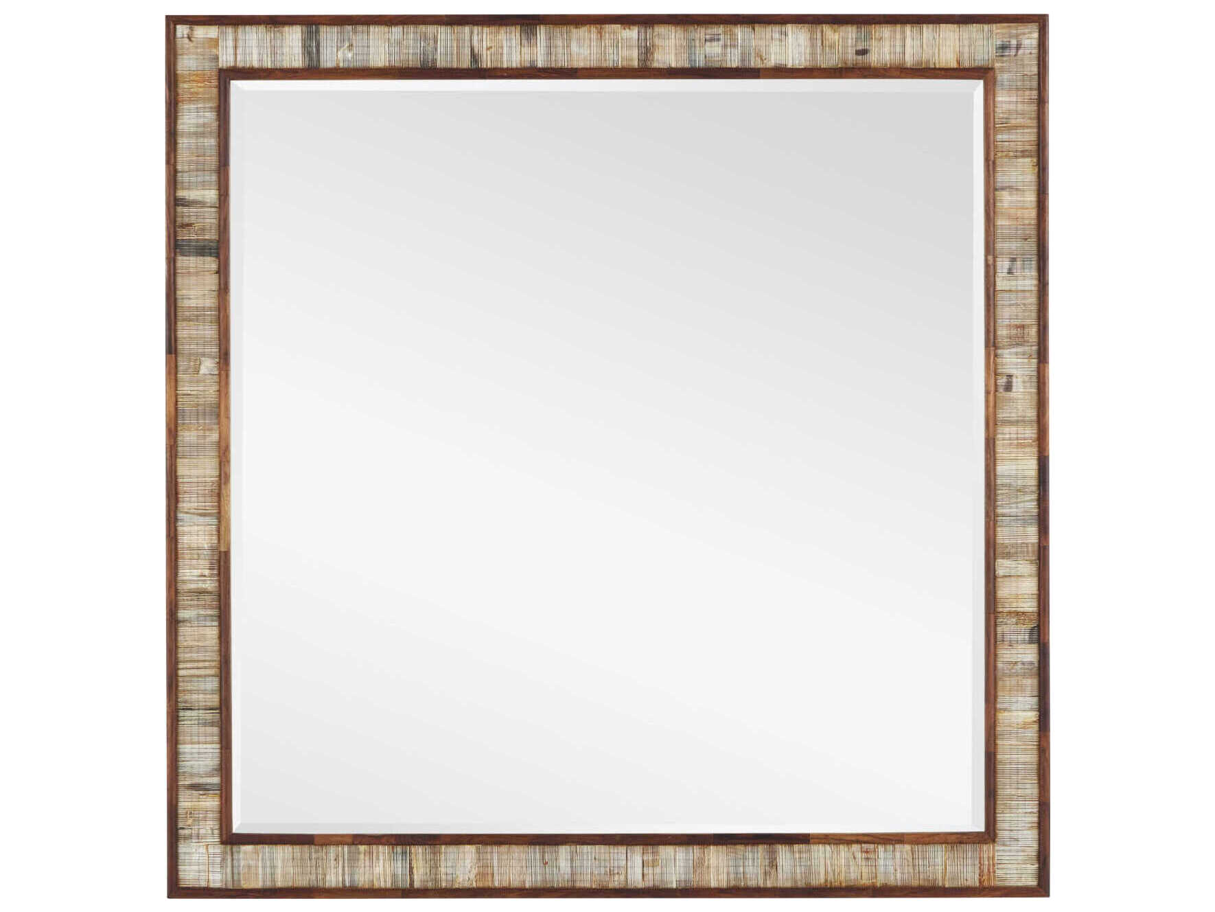 Currey & Company Hyson Chiseled Horn / Natural Square Wall Mirror